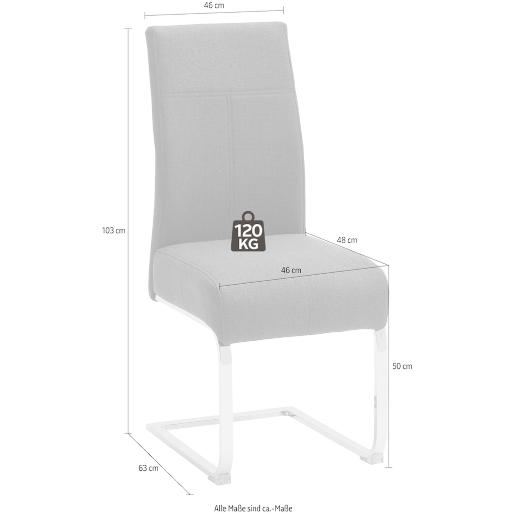 MCA furniture Esszimmerstuhl »Foshan«, (Set), 2 St., Stoffbezug