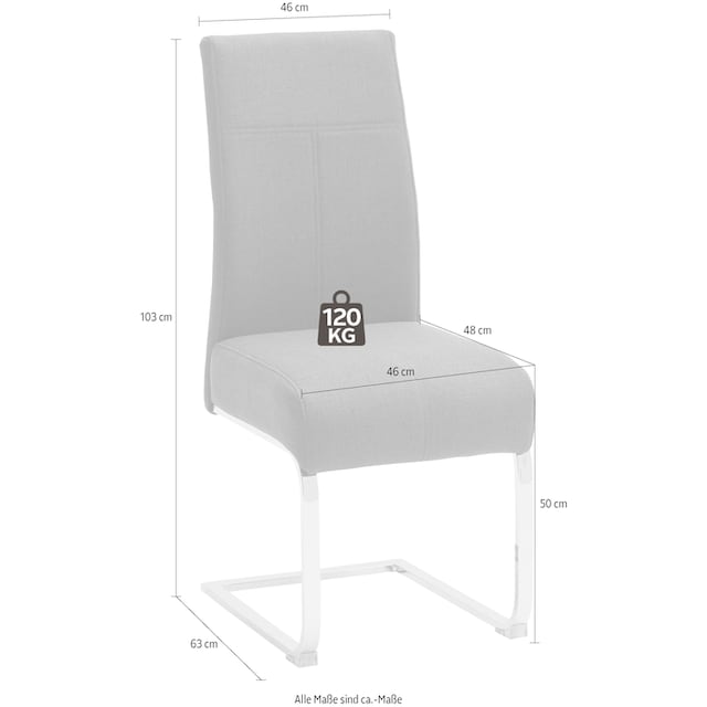 MCA furniture Esszimmerstuhl »Foshan«, (Set), 2 St., Stoffbezug, Stoffbezug  Aqua Resistant, Stuhl mit Taschenfederkern, bis 120 Kg online bestellen