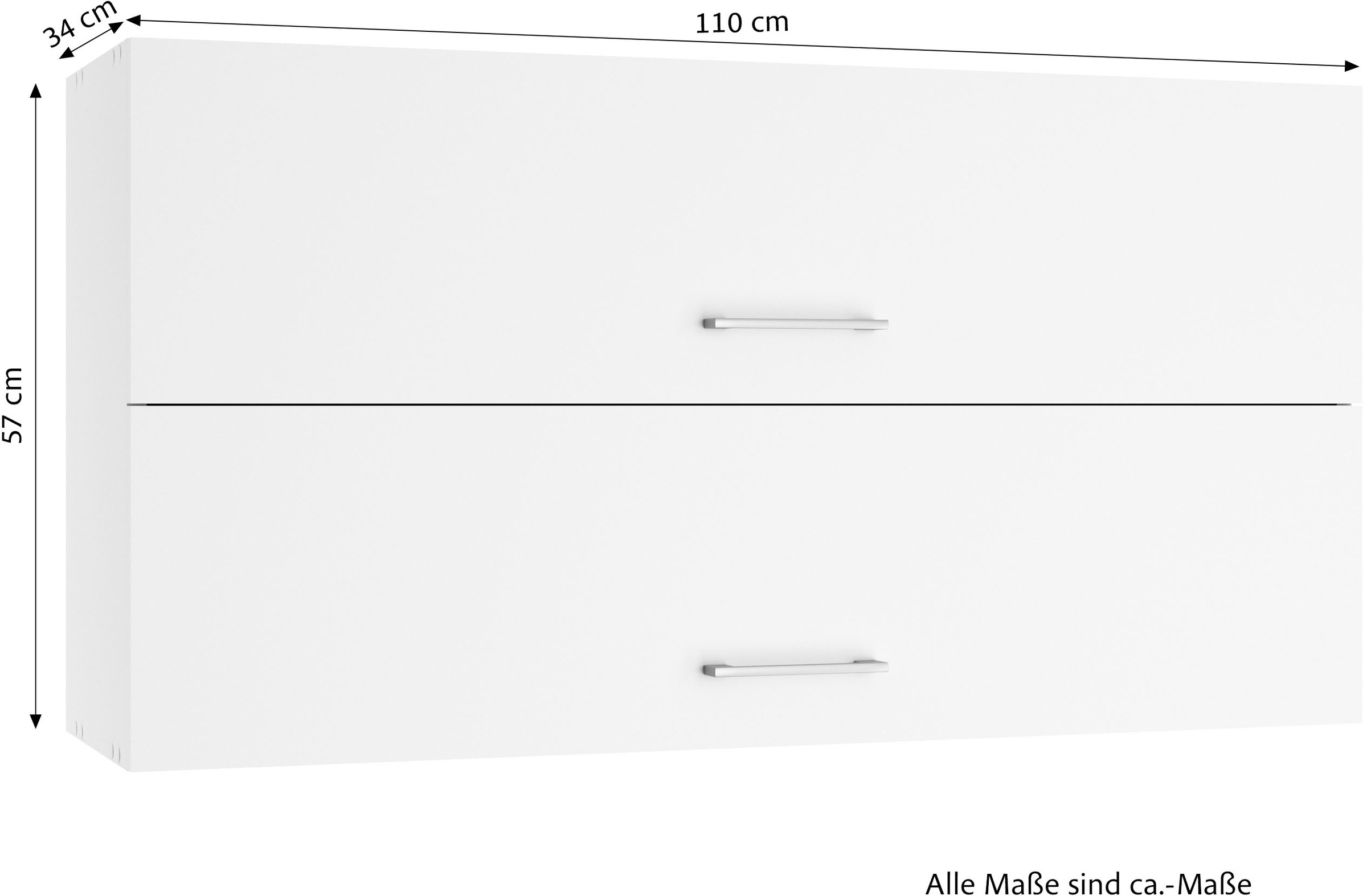 KOCHSTATION Klapphängeschrank »KS-Milan«, HELD Möbel, Klapphängeschrank 110 cm, matte oder hochglänzende Fronten