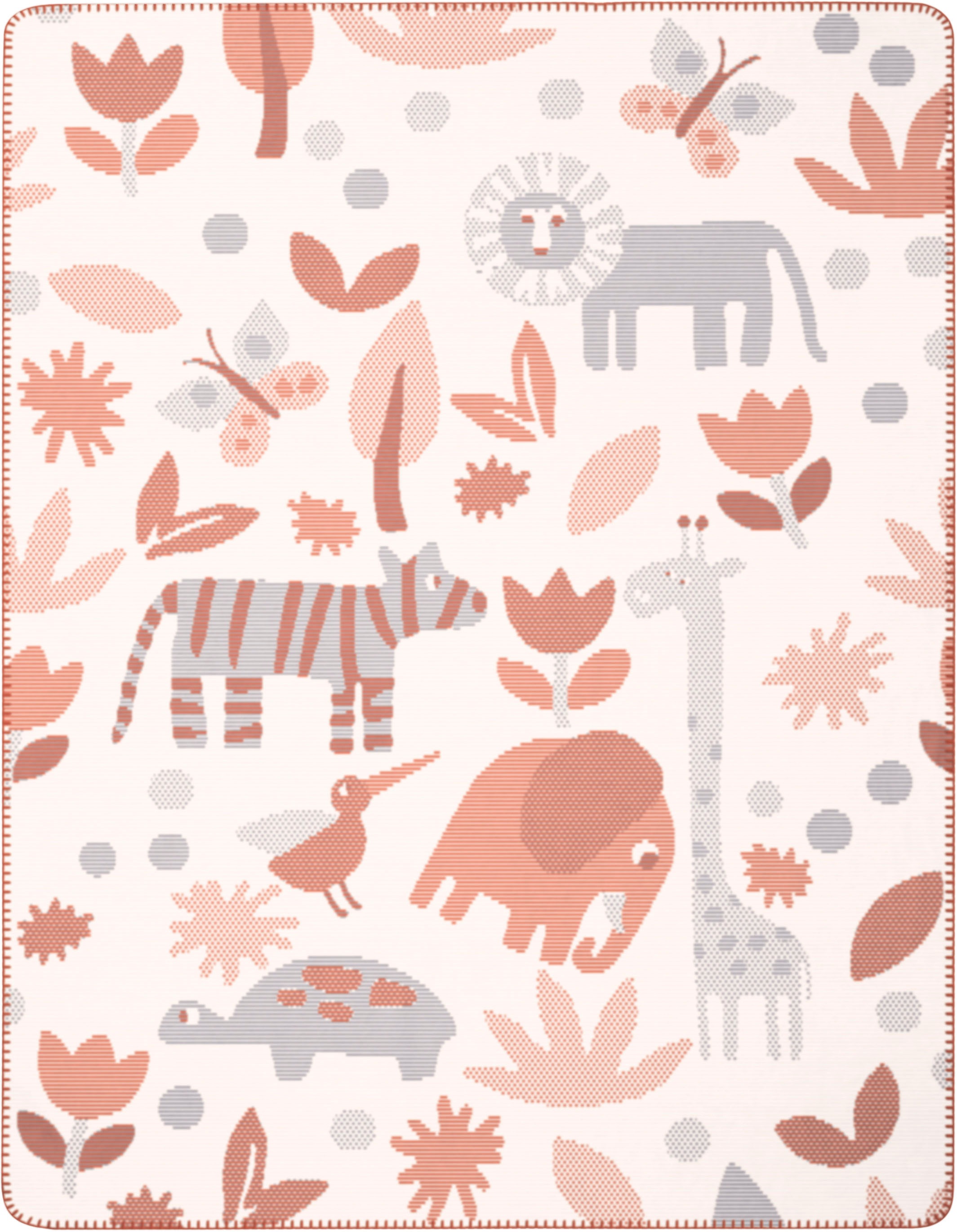 Biederlack Babydecke »Babydecke Zoo«, Babydecke Zoo mit untersciedliche Tie günstig online kaufen