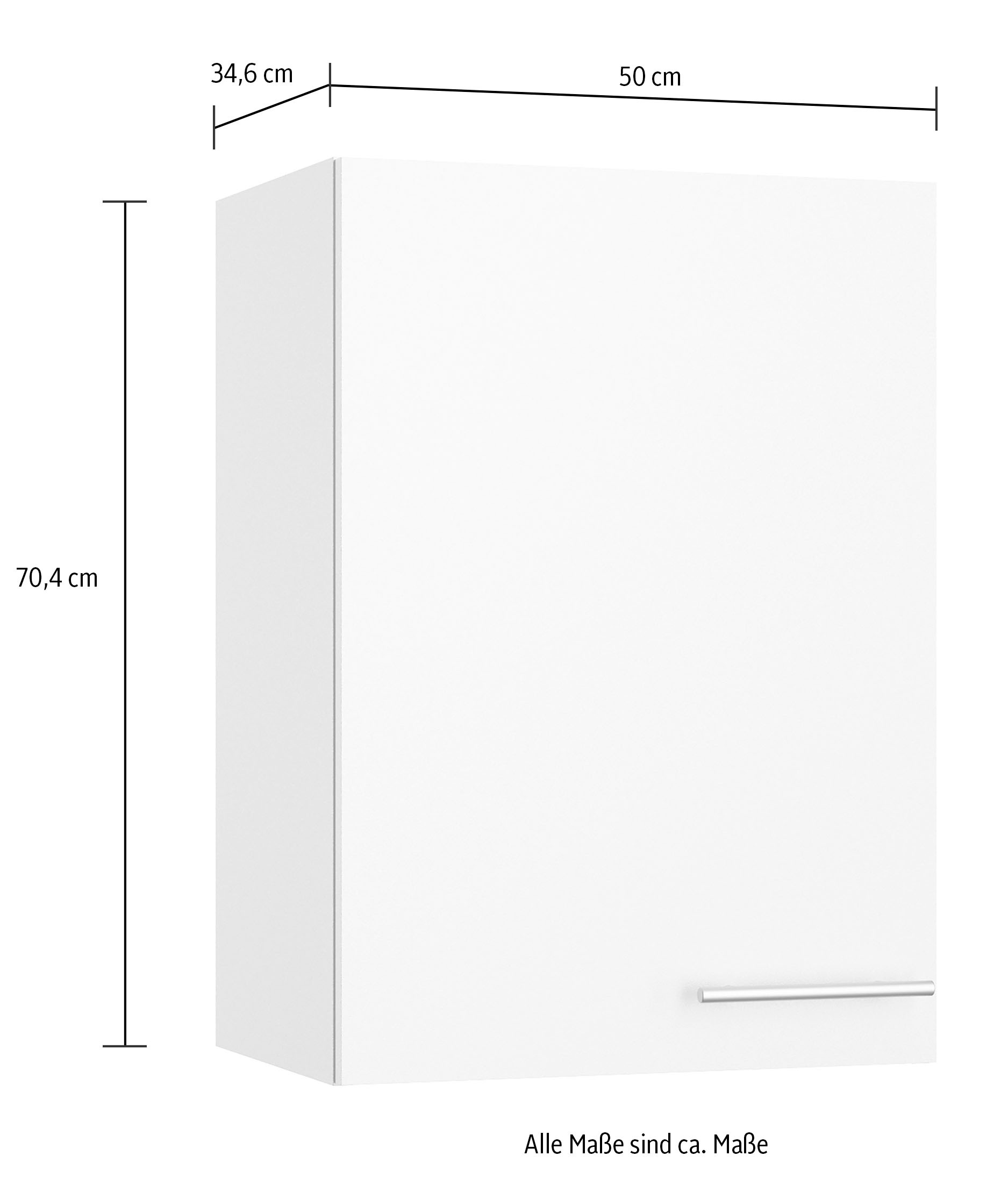 OPTIFIT Hängeschrank »Lilly«, Breite 50 cm, 1 Tür, 2 Einlegeböden