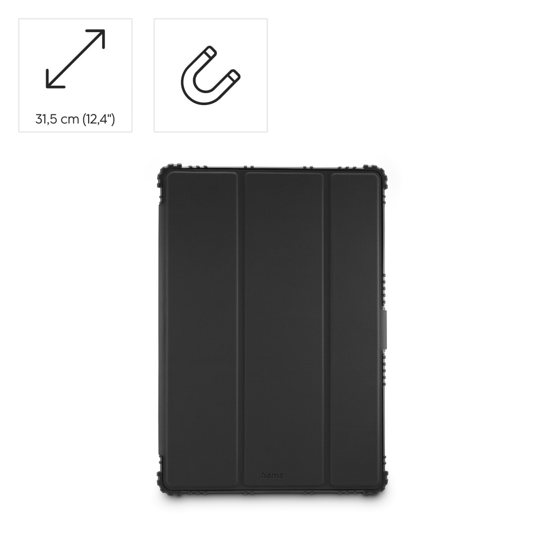 Hama Tablet-Hülle »Schutzhülle "Protection" für Samsung Galaxy Tab S10+ 12.4"«, mit Stiftfach, verstärkte Ecken