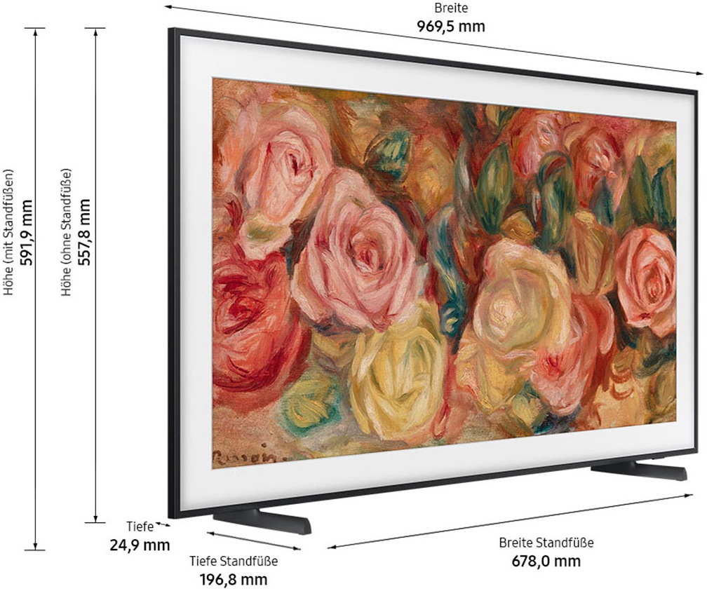 Samsung QLED-Fernseher »GQ43LS03DAU«, 4K Ultra HD, Smart-TV, The Frame, Mattes Display, Art Mode, Austauschbare Rahmen, Dolby Atmos