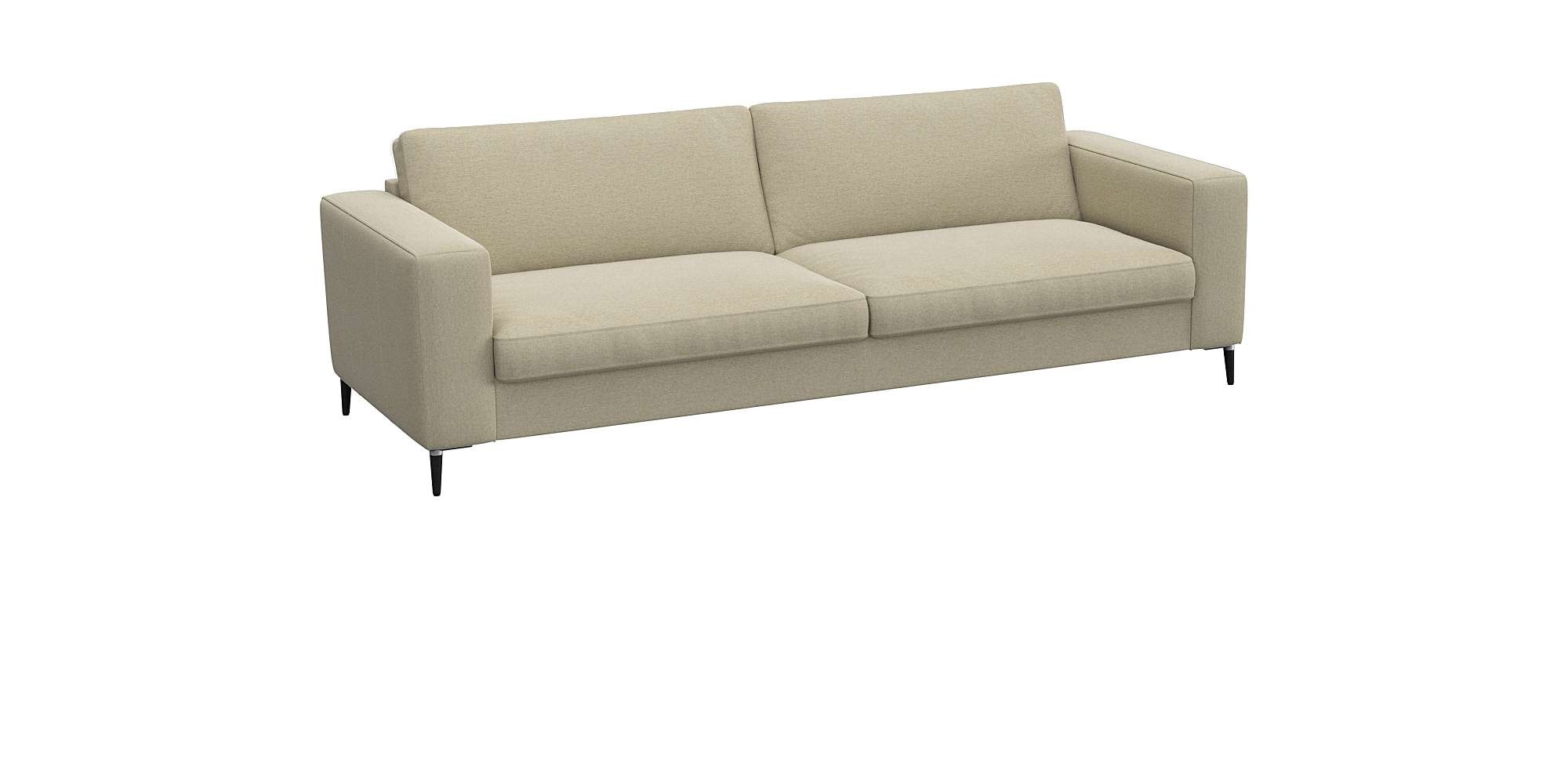 FLEXLUX 3-Sitzer »Fiore, super Sitzkomfort durch Kaltschaum im Sitz« breite Armlehnen, Füße Alu+schwarz