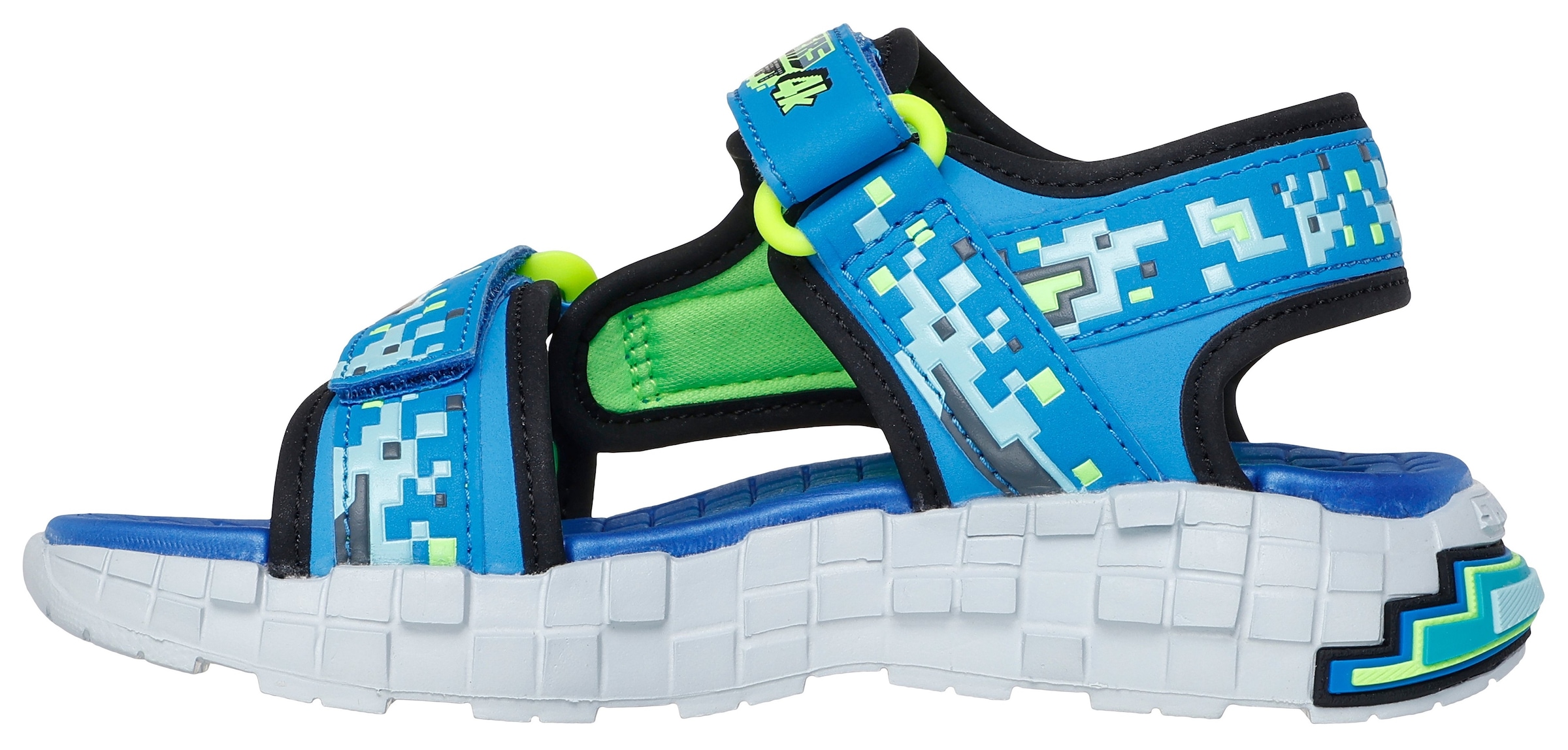 Skechers Sandale »MEGA-SPLASH 4K«, Klettschuh im coolen Pixel-Look, Größenschablone zum Download