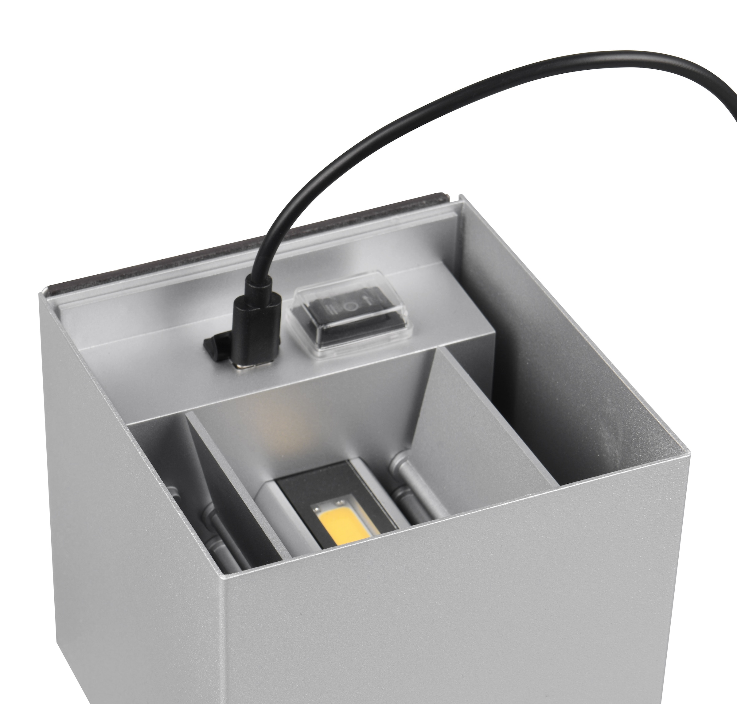 REALITY Leuchten LED Wandleuchte »TALENT«,  mit Magnet Wandhalterung, up-and-down Licht, IP44,  LED fest integriert, Bewegungsmelder, Dämmerungssensor, Akkubetrieb über USB-Anschluss