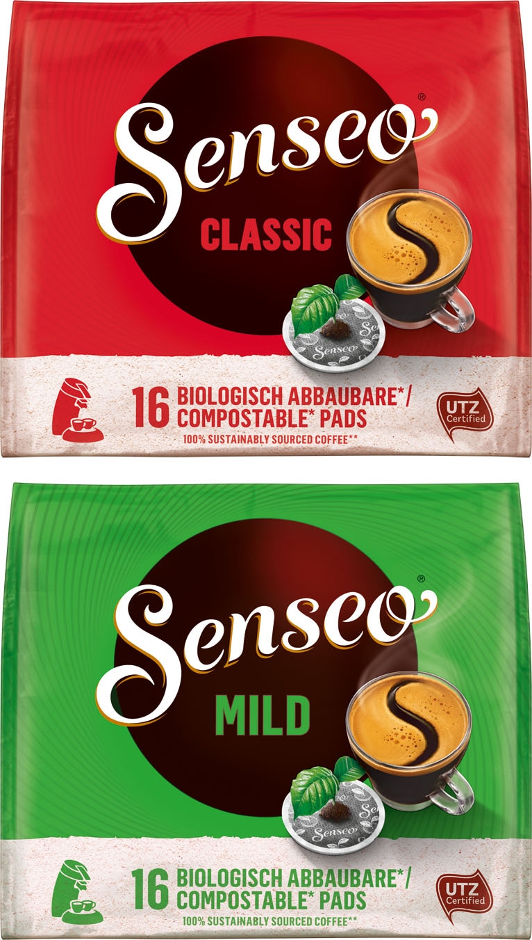 Philips Senseo Kaffeepadmaschine »Select CSA240/90«, aus 21% recyceltem Plastik und mit 3 Kaffeespezialitäten, dunkelrot