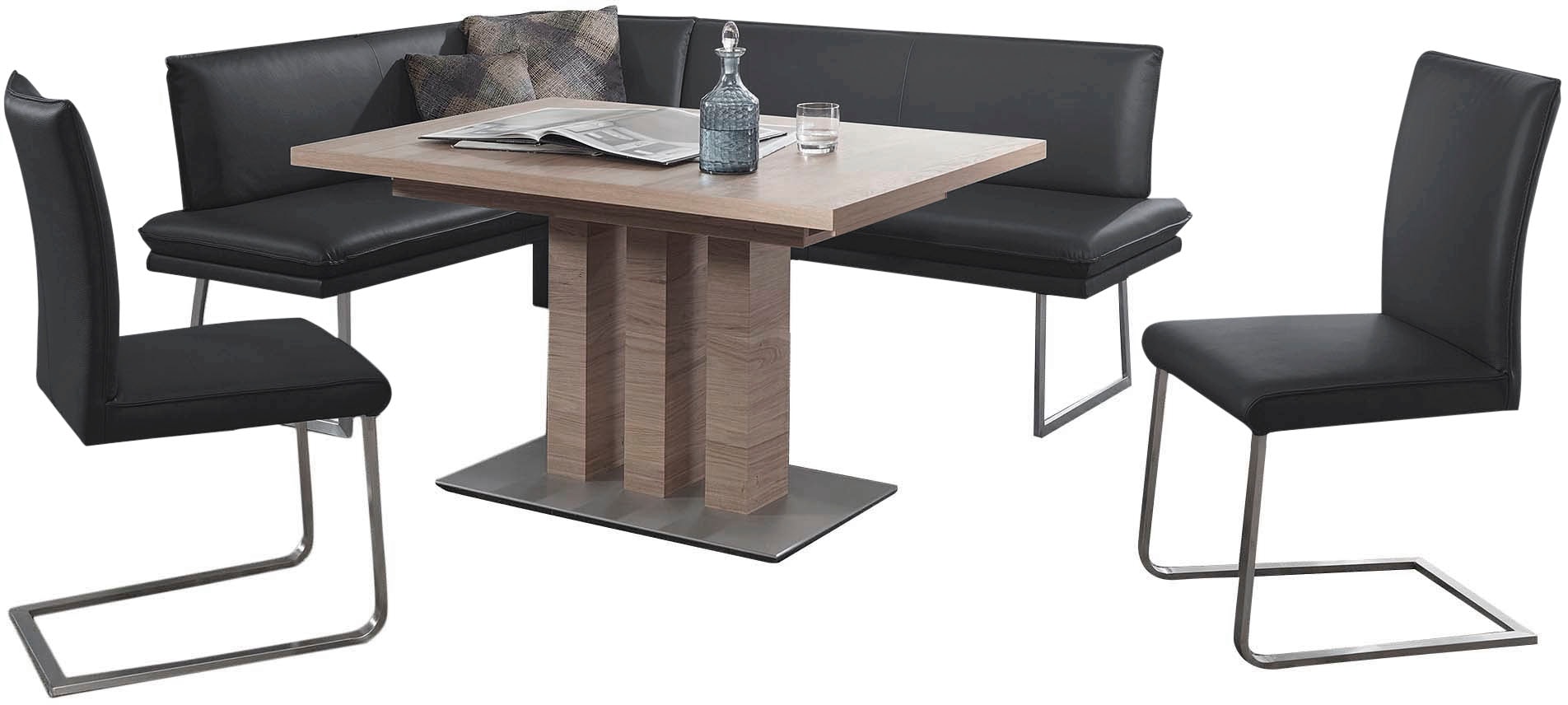 K+W Komfort & Wohnen Essgruppe »Santos III« 4 Stk. tlg. gepolsterte Eckbank günstig online kaufen