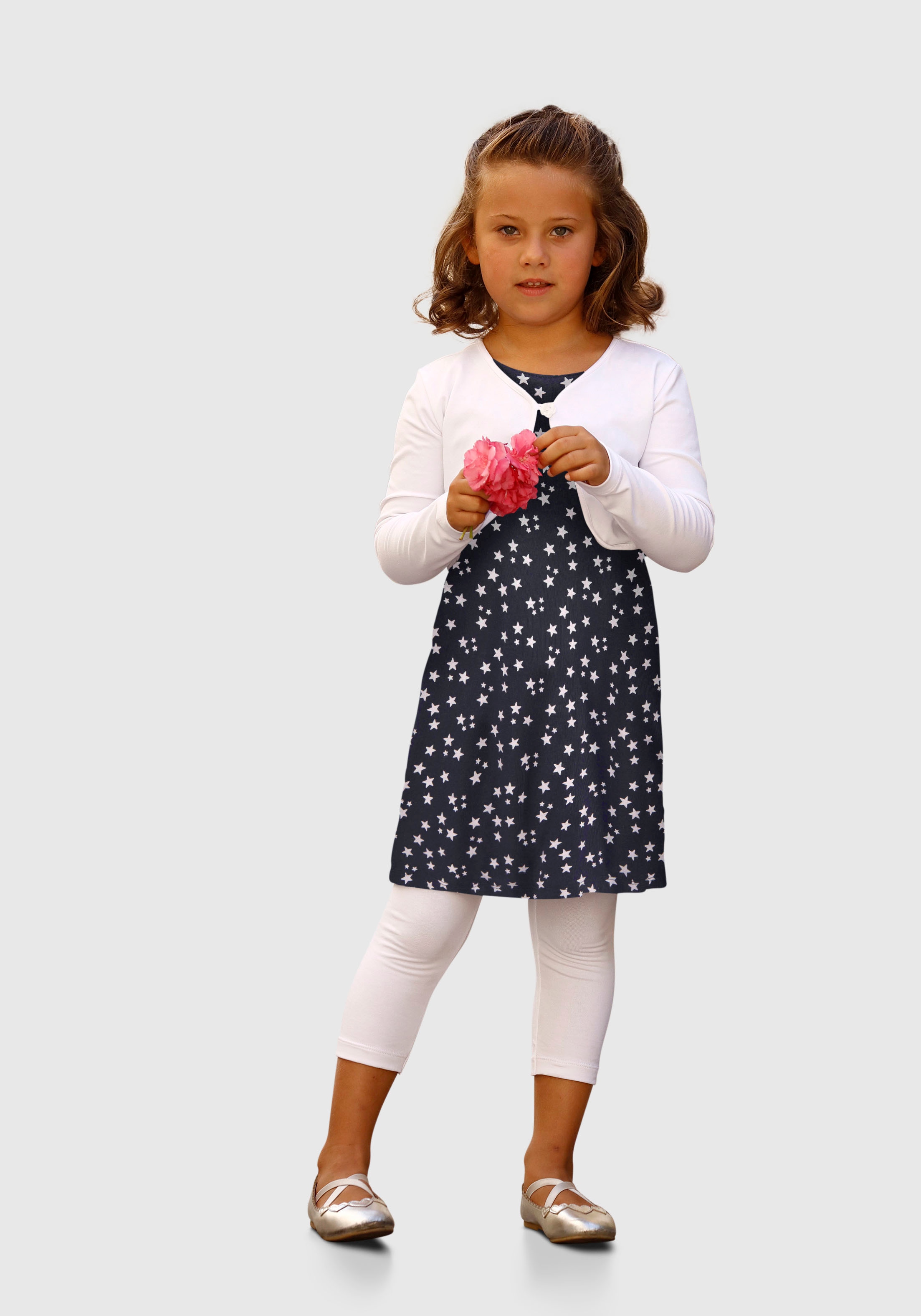 Sternchendruck Leggings, Bolero, mit & online KIDSWORLD Kleid bestellen (Set),