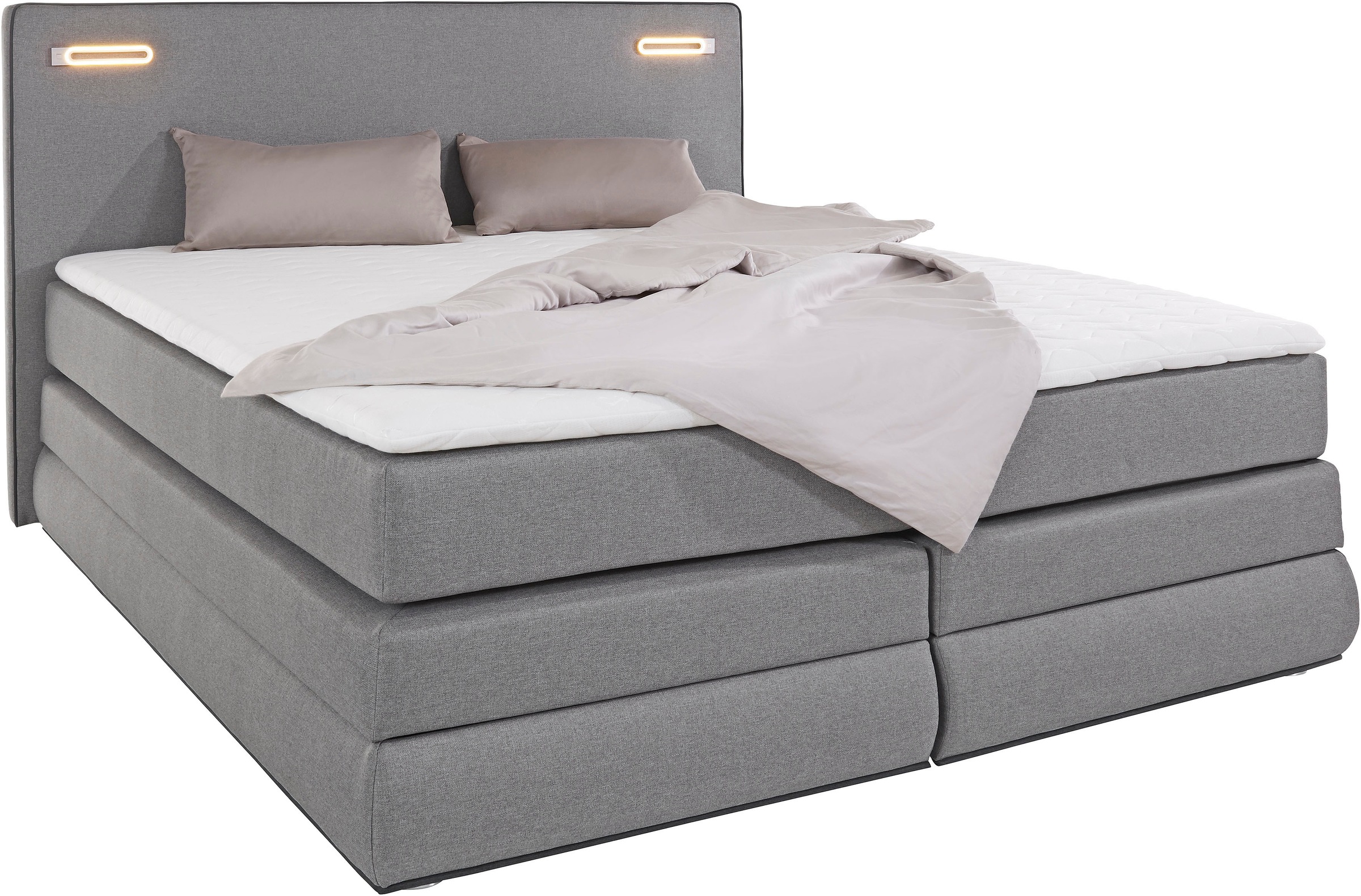 COLLECTION AB Boxspringbett »Ninoni mit Kaltschaummatratze«, inkl. Bettkast günstig online kaufen