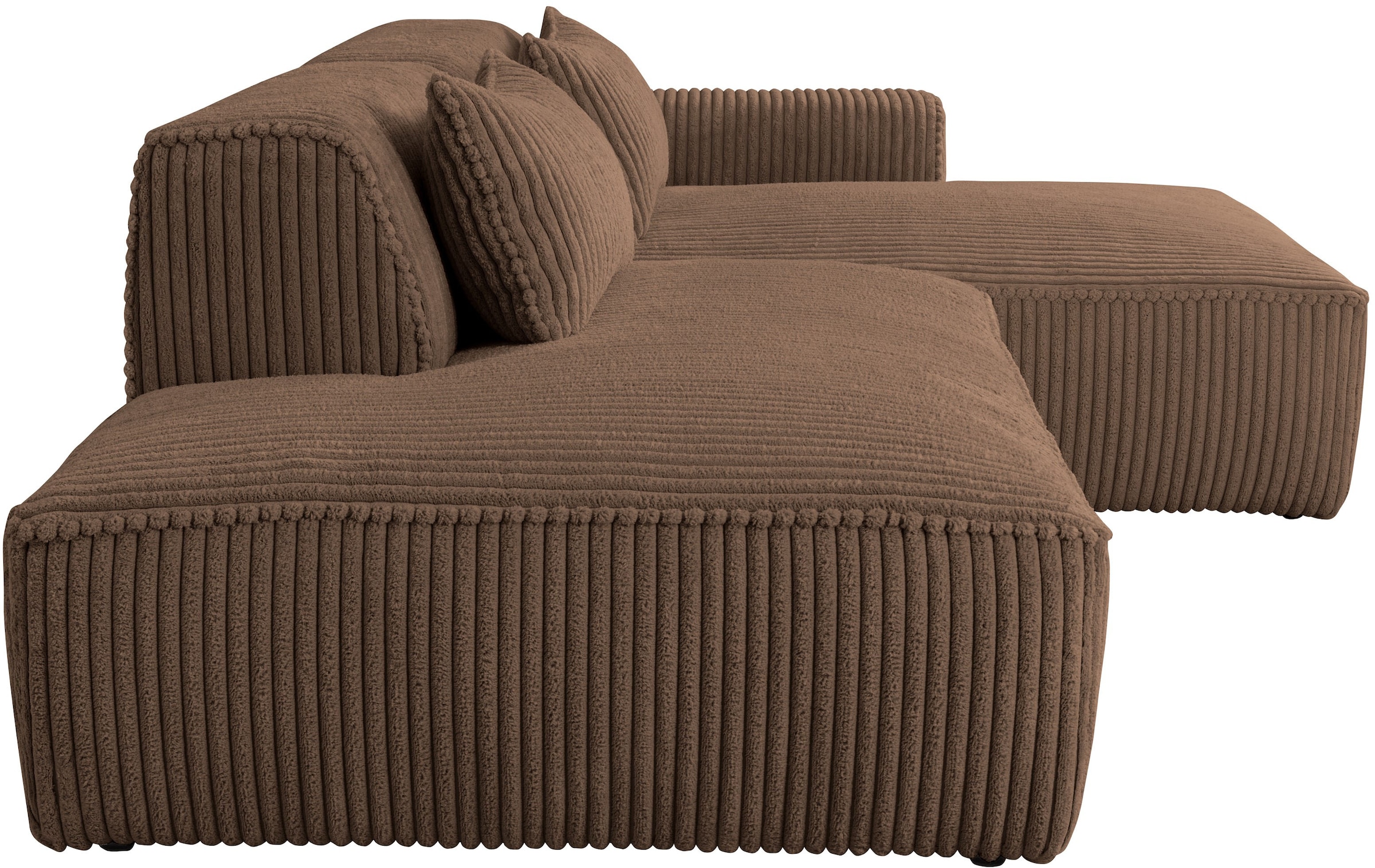 exxpo - sofa fashion Ecksofa »Billund modernes Designsofa, bequem und elegant, Breite 294cm, L-Form« modern, L-form, Wellenfedern, inklusive 2x Nierenkissen