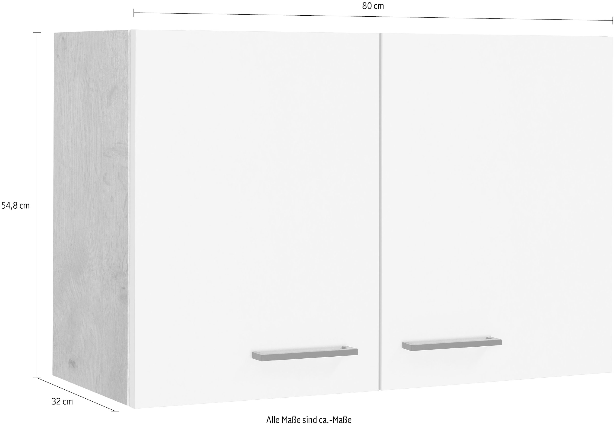 Flex-Well Hängeschrank »Vintea«, (B x H x T) 80 x 54,8 x 32 cm, mit Metallgriffen