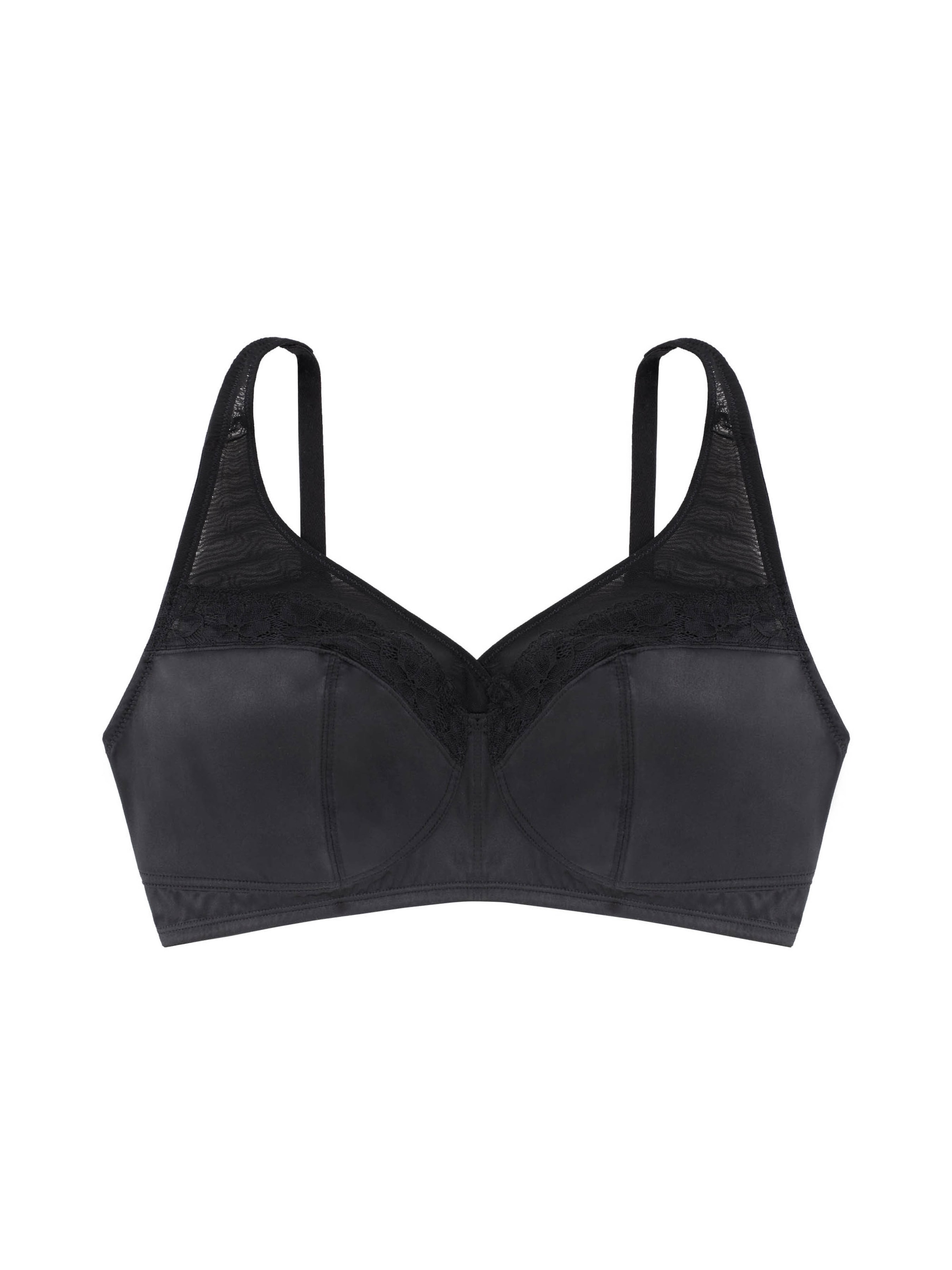 Dorina Minimizer-BH »TEAGAN«, ohne Bügel, breite Träger, Satin und Spitze