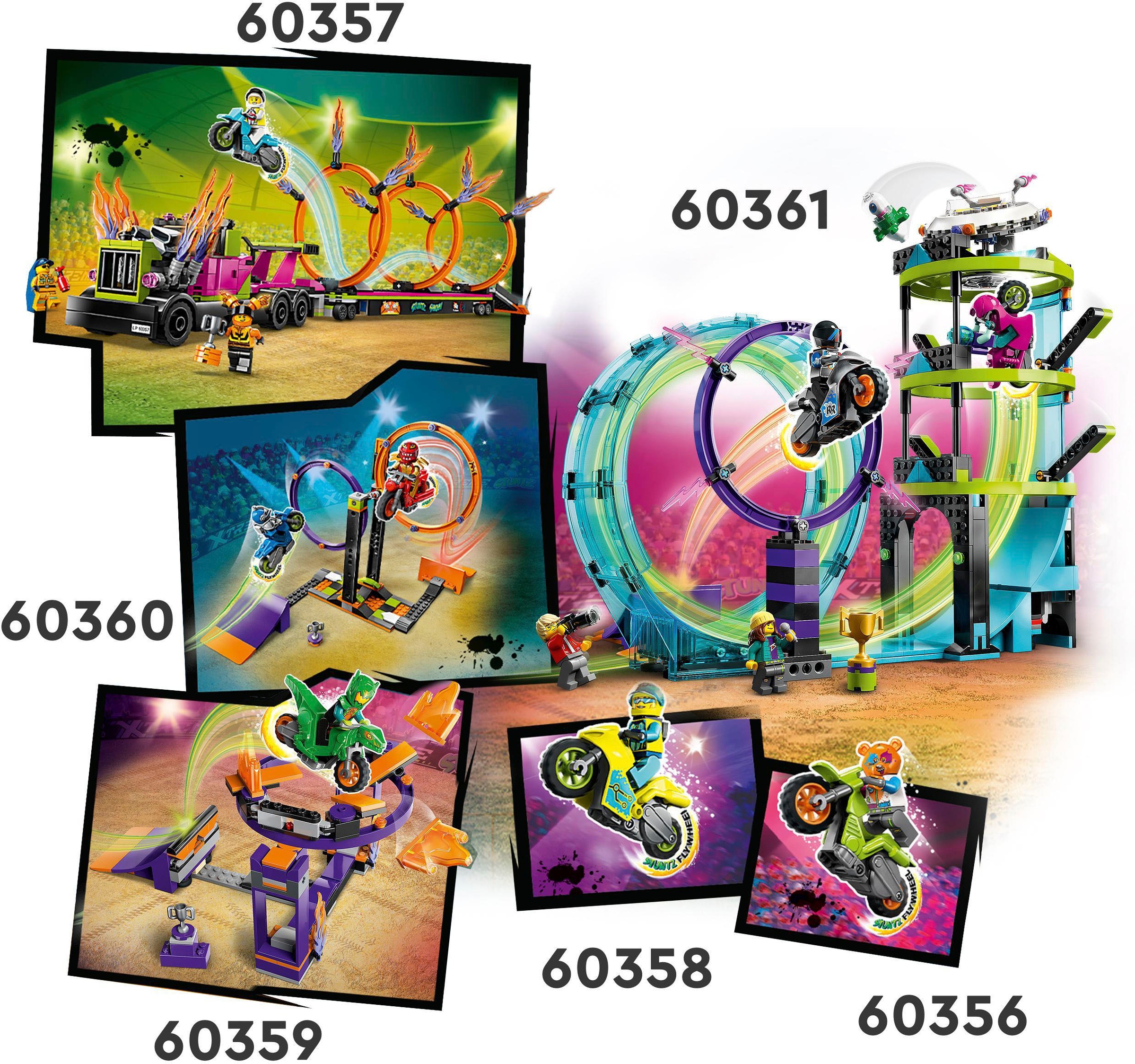 LEGO® Konstruktionsspielsteine »Ultimative Stuntfahrer-Challenge (60361), LEGO® City Stuntz«, (385 St.)