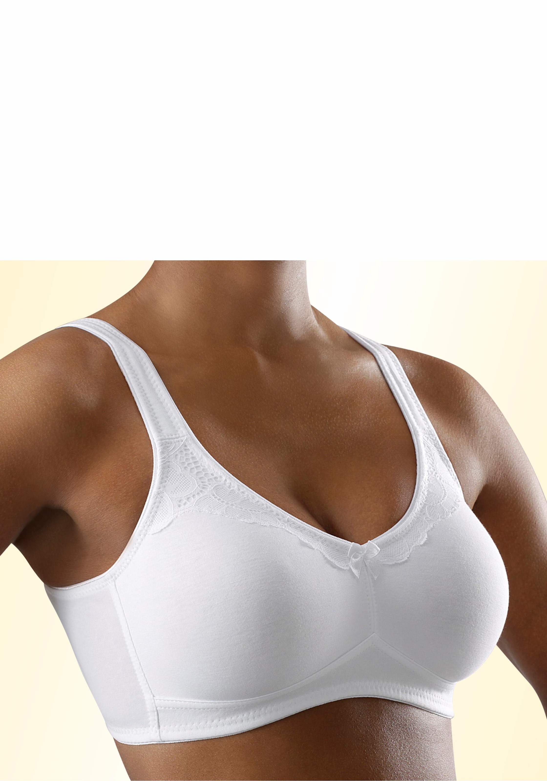 Naturana Bügelloser BH, nahtlos vorgeformten Soft-Cups, breite Träger