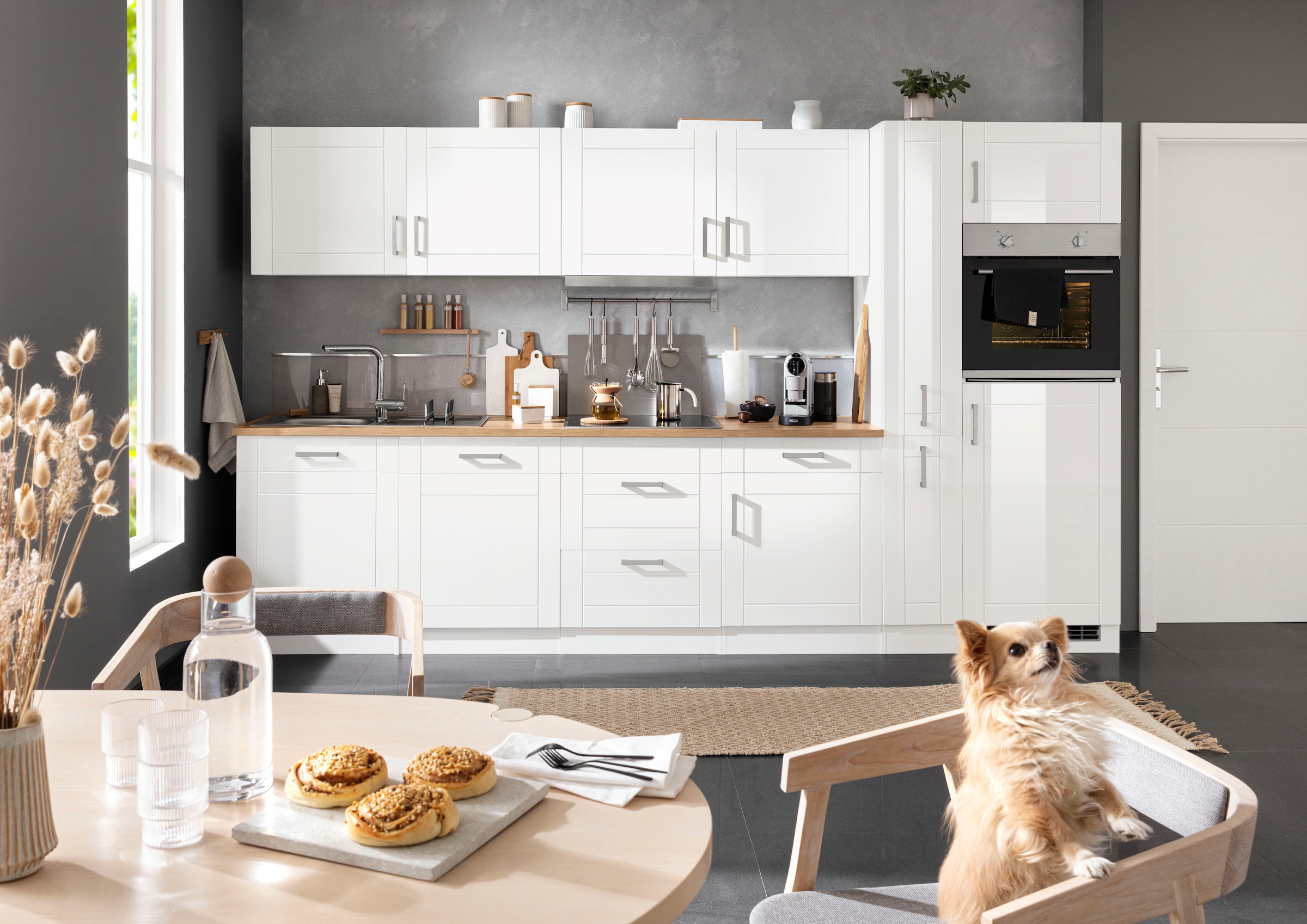 KOCHSTATION Küchenzeile »KS-Tinnum«, mit E-Geräten, Breite 330 cm