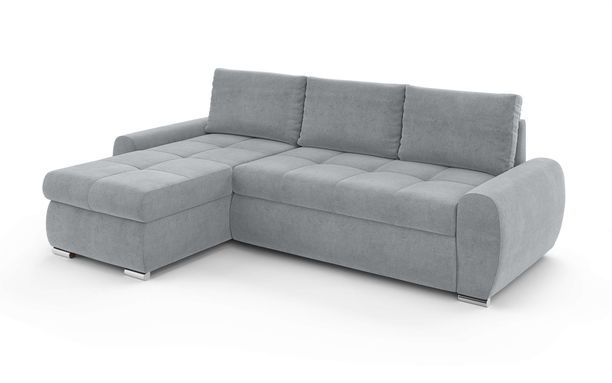 INOSIGN Ecksofa »HAVERHILL Schlafsofa mit Bettkasten, Maße B/H/T: 237/89/166 cm«, L-Form mit Recamiere links oder rechts bestellbar, Wellenunterfederung