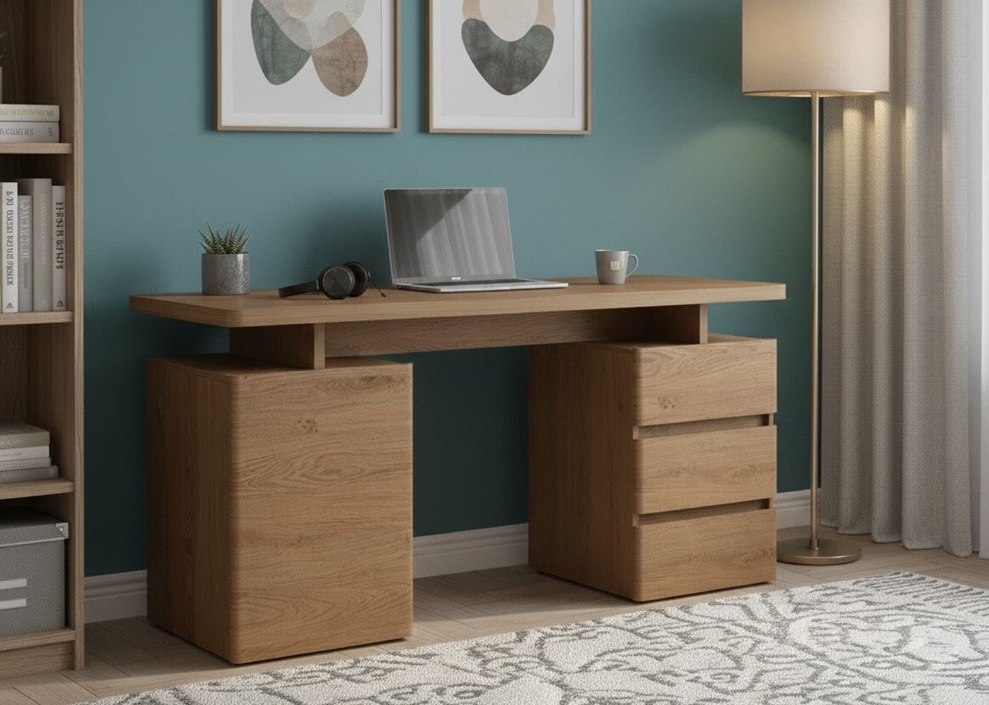 Jahnke Schreibtisch »CU-LIBRE C 250« wechselseitig montierbar, viel Stauraum, Breite 150 cm