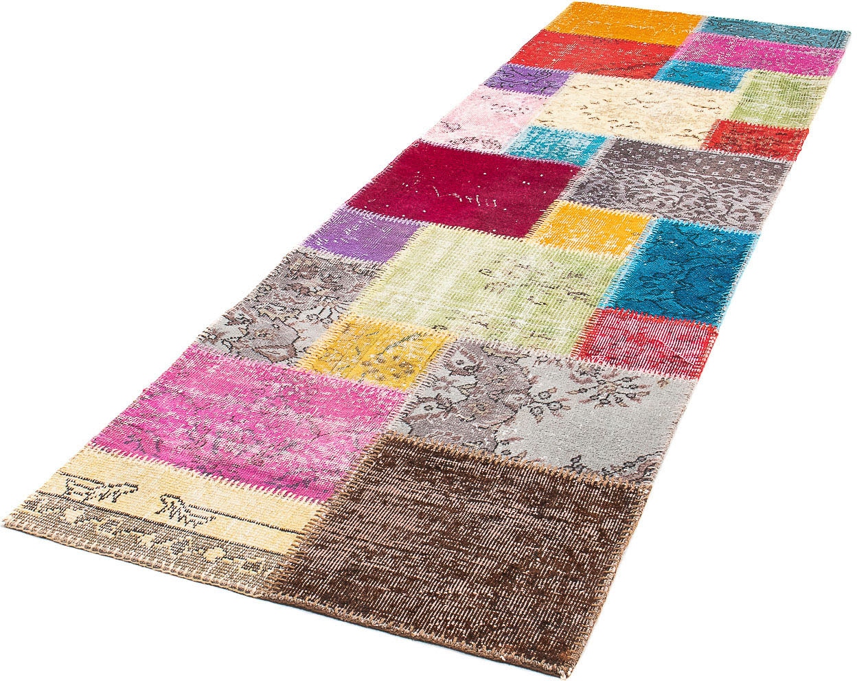 morgenland Wollteppich »Patchwork Patchwork 242 x 172 cm«, rechteckig, 8 mm günstig online kaufen