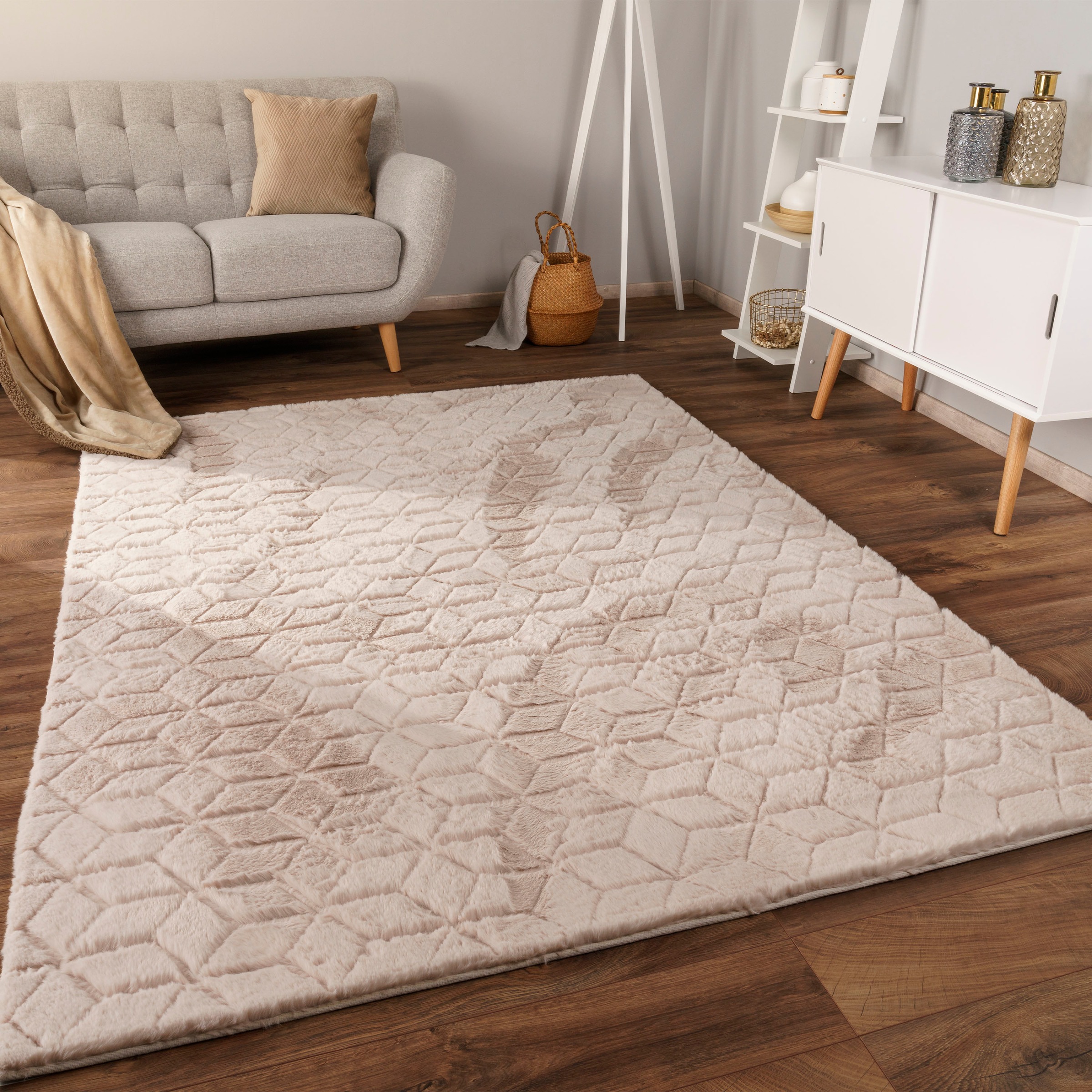 Paco Home Hochflor-Teppich »Arnheim 745« rechteckig 26 mm Höhe Uni Farben, günstig online kaufen