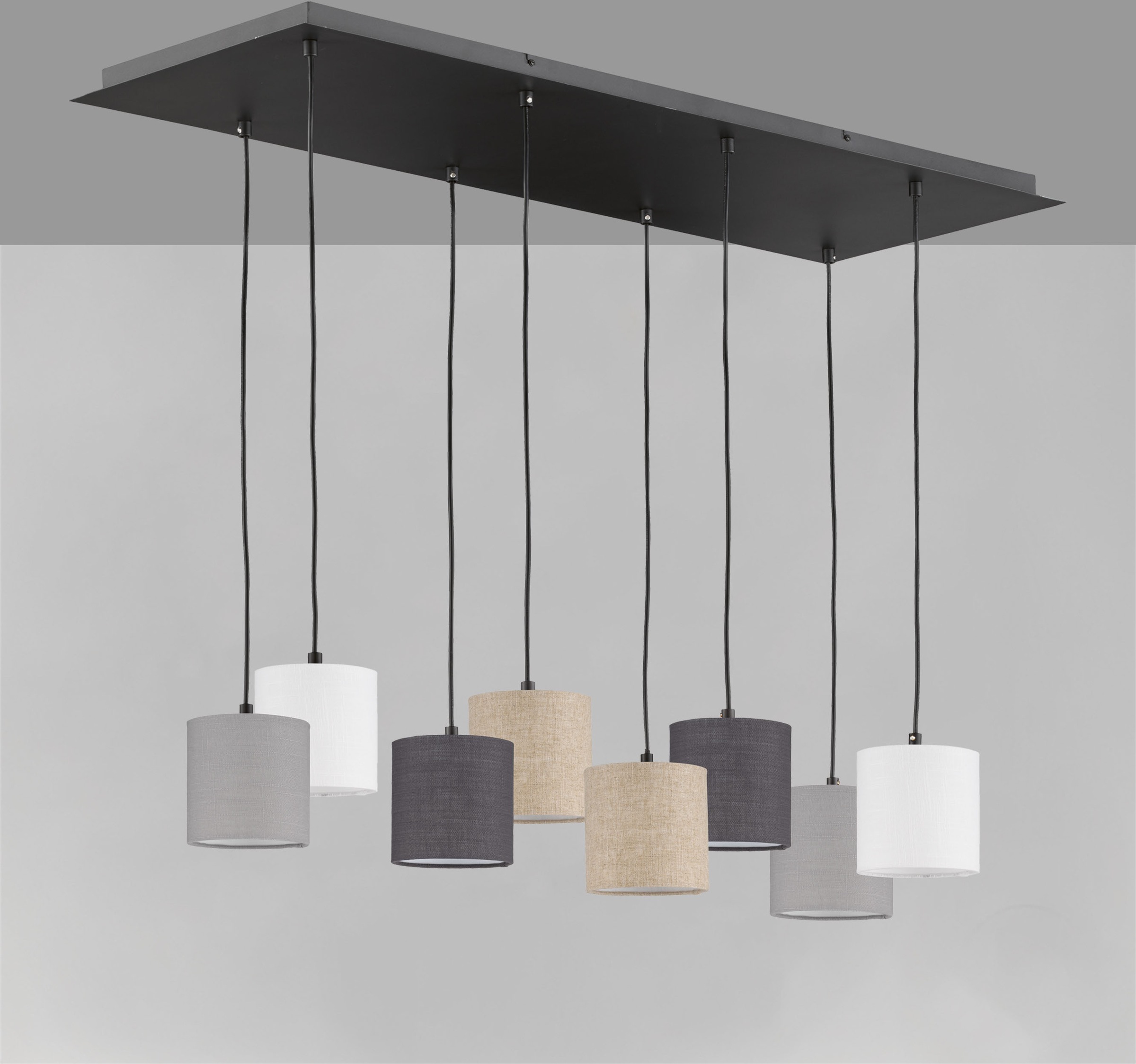 FISCHER & HONSEL Pendelleuchte »Isko«, 8 flammig, Leuchtmittel E14   ohne L günstig online kaufen