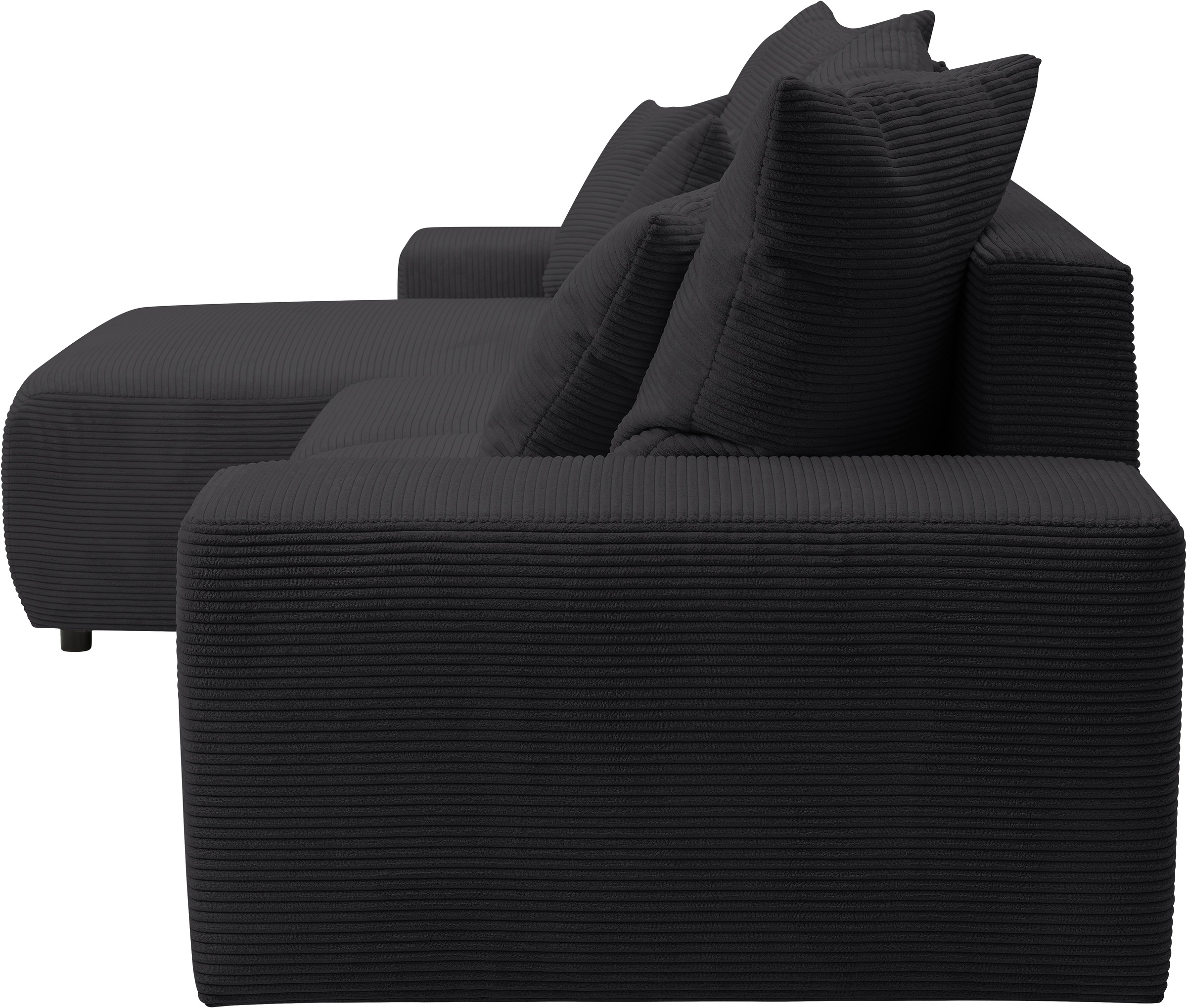 WERK2 Ecksofa »Riwa, modernes Sofa zum Kuscheln und Entspannen, Breite 300cm, L-Form«, Trendiges Ecksofa mit vielen Kissen, Schlaffunktion & Bettkasten