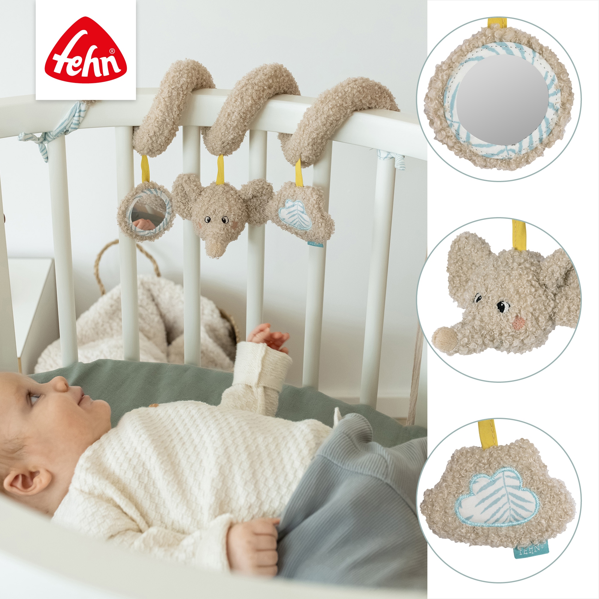 Fehn Greifspielzeug »FredErik, Activity-Spirale Elefant«