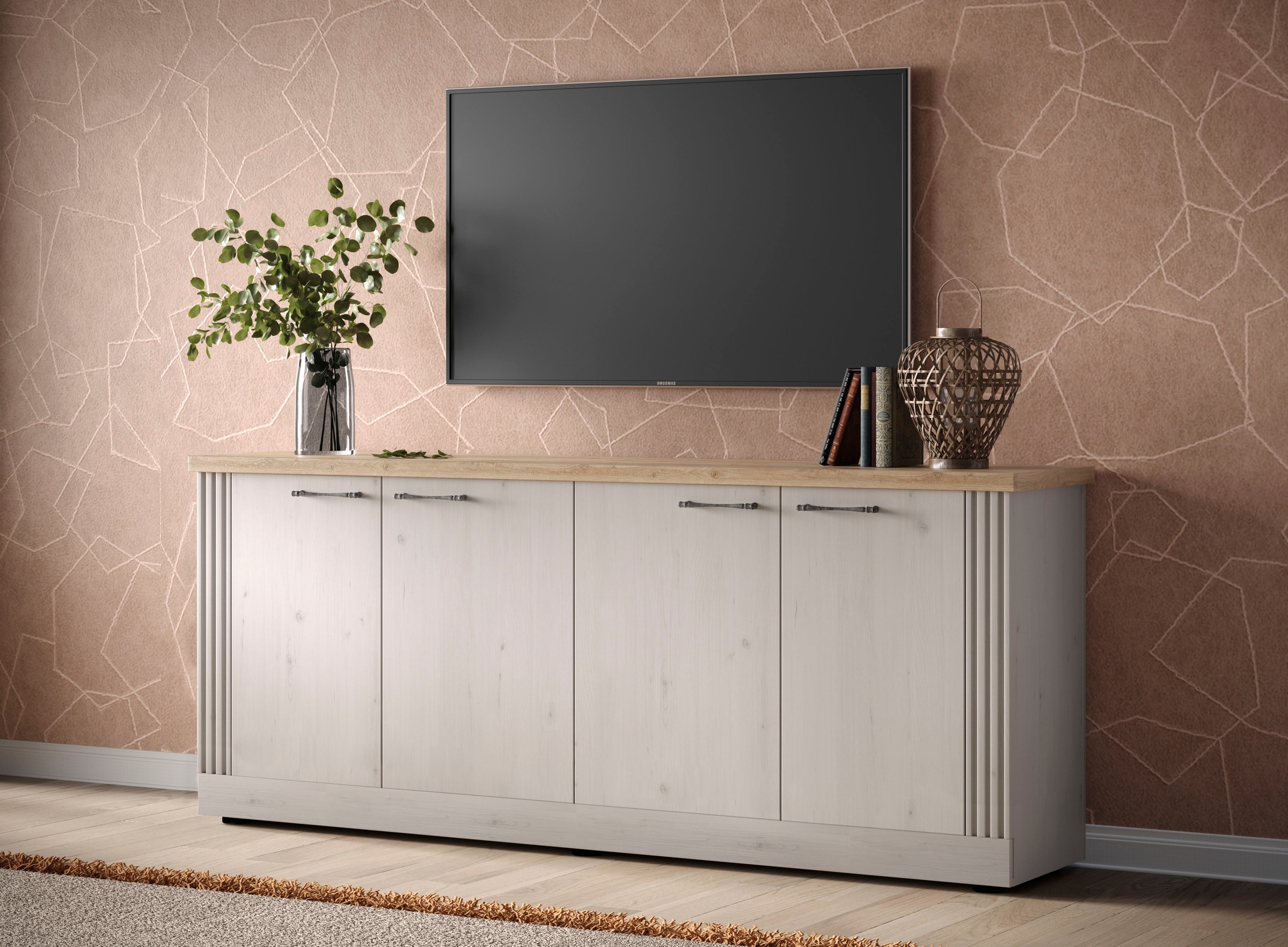 Home affaire Sideboard »Country Breite 211 cm, Kommode mit 4 Türen, Anricht günstig online kaufen