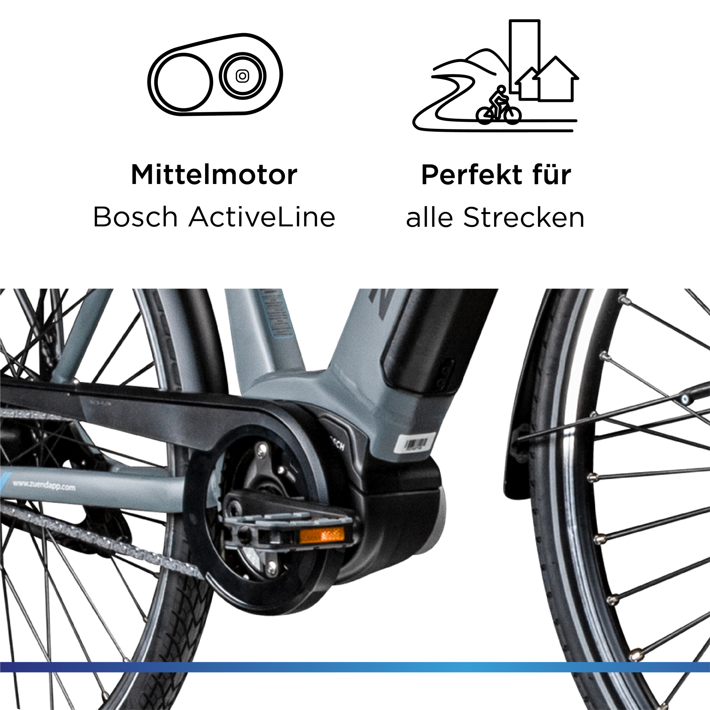 Zündapp »X600 - Bosch Mittelmotor« 7 Gang Shimano Nexus Schaltwerk Nabenschaltung Mittelmotor 250 W Pedelec, Elektrofahrrad für Damen u. Herren