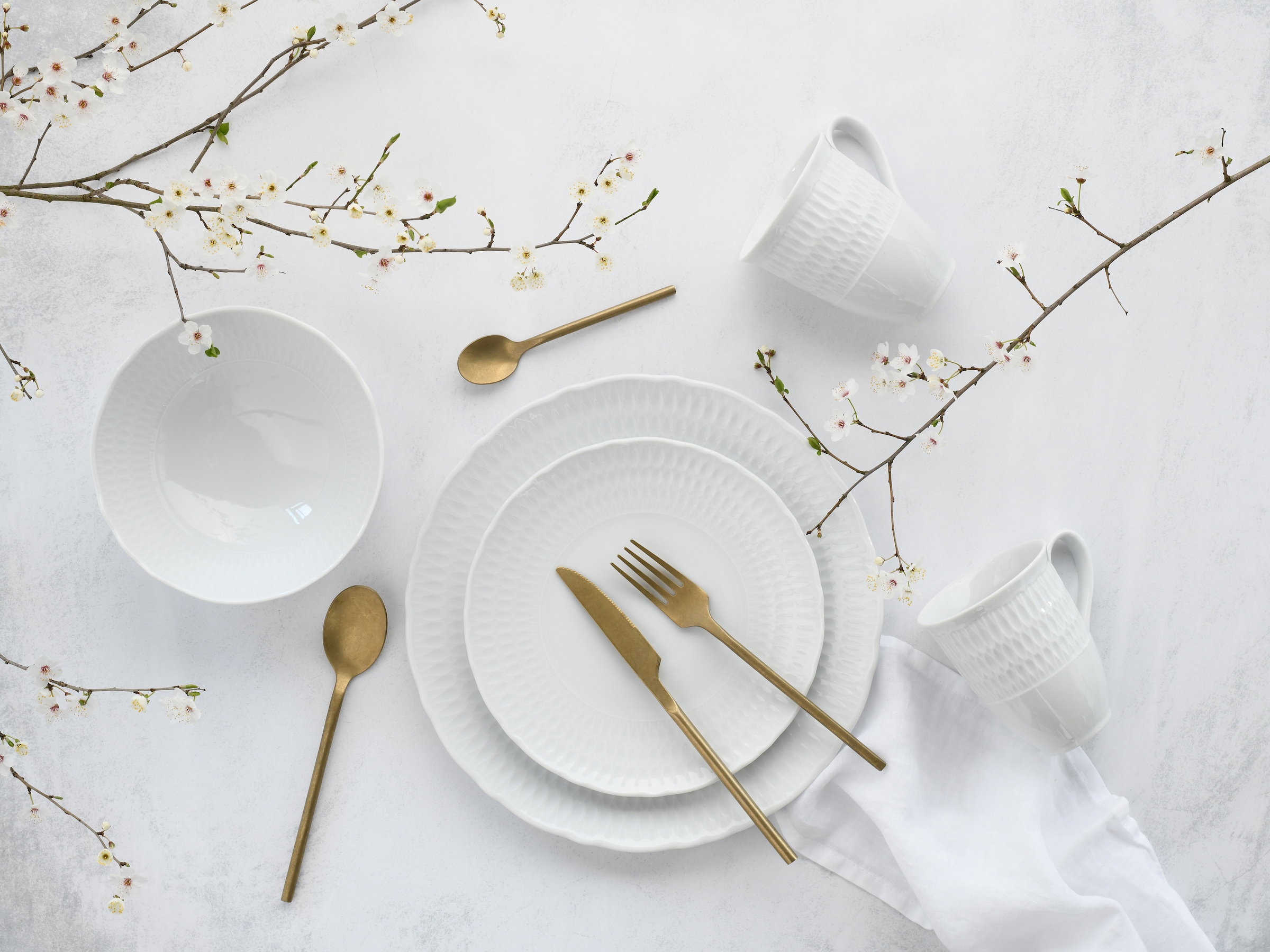 CreaTable Kombiservice »Sofia, Kombi-Service 16 tlg«, (Set, 16 tlg.), Klassisch-elegantes Relief
