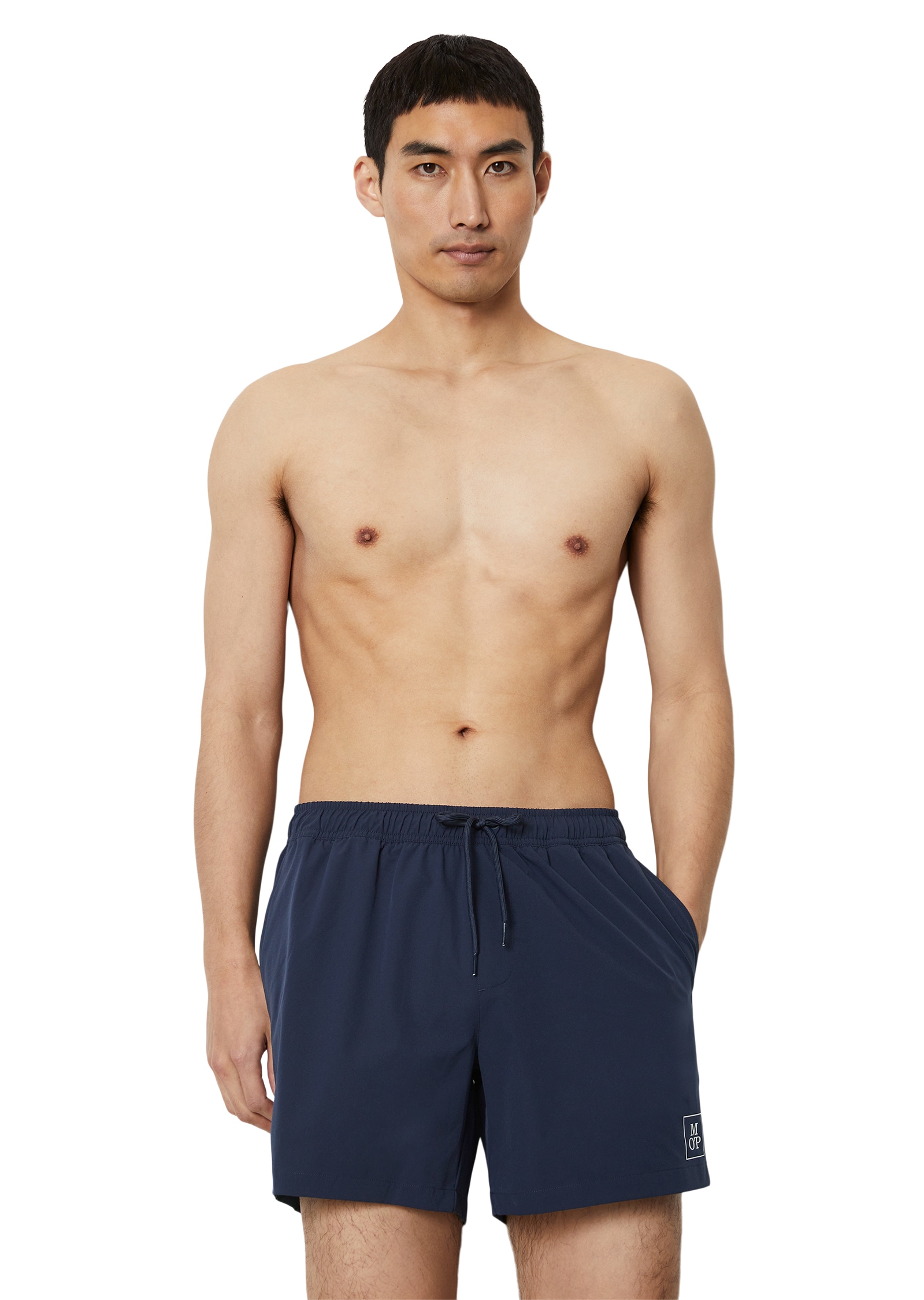 Marc O'Polo Badeshorts »Essentials«, mit dezentem Logoprint