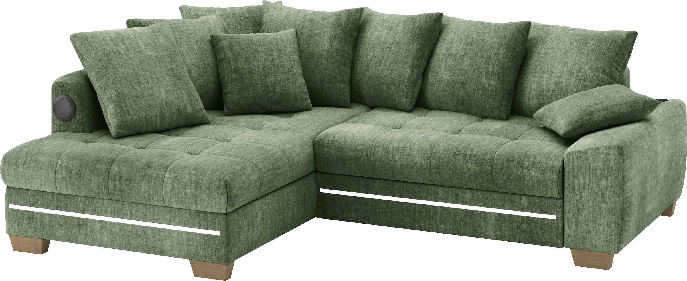 Mr. Couch Ecksofa »Nikita II, L-Form«, mit Kaltschaum, RGB-LED, Soundsystem günstig online kaufen