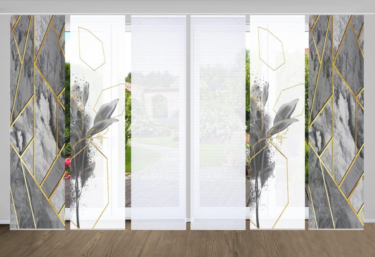 HOME in green Schiebegardine »SIGNUM« Paneelwagen 6 Stk. tlg. SET DIGITALDR günstig online kaufen