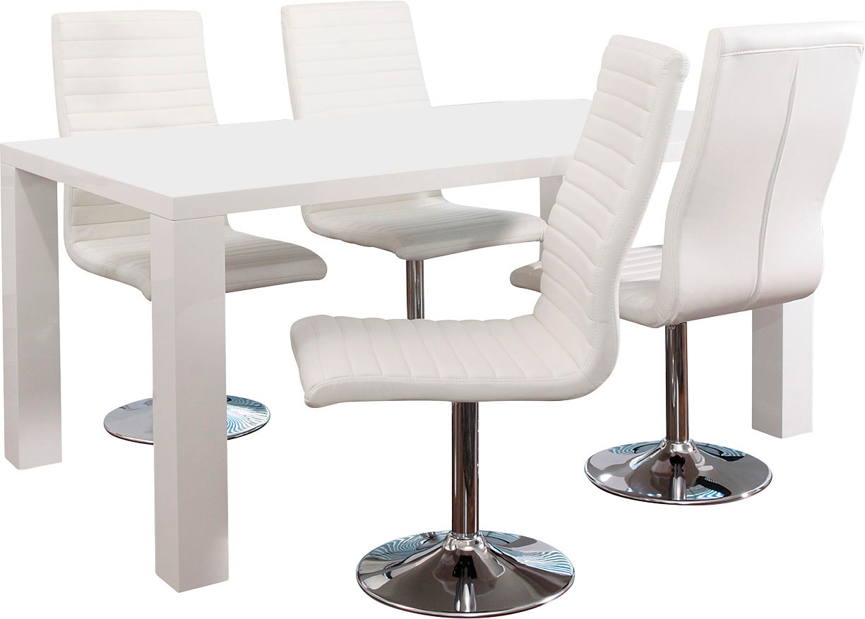 SalesFever Esstisch »Esbjerg - Stilvoller Esszimmertisch« Eleganter Hochgla günstig online kaufen