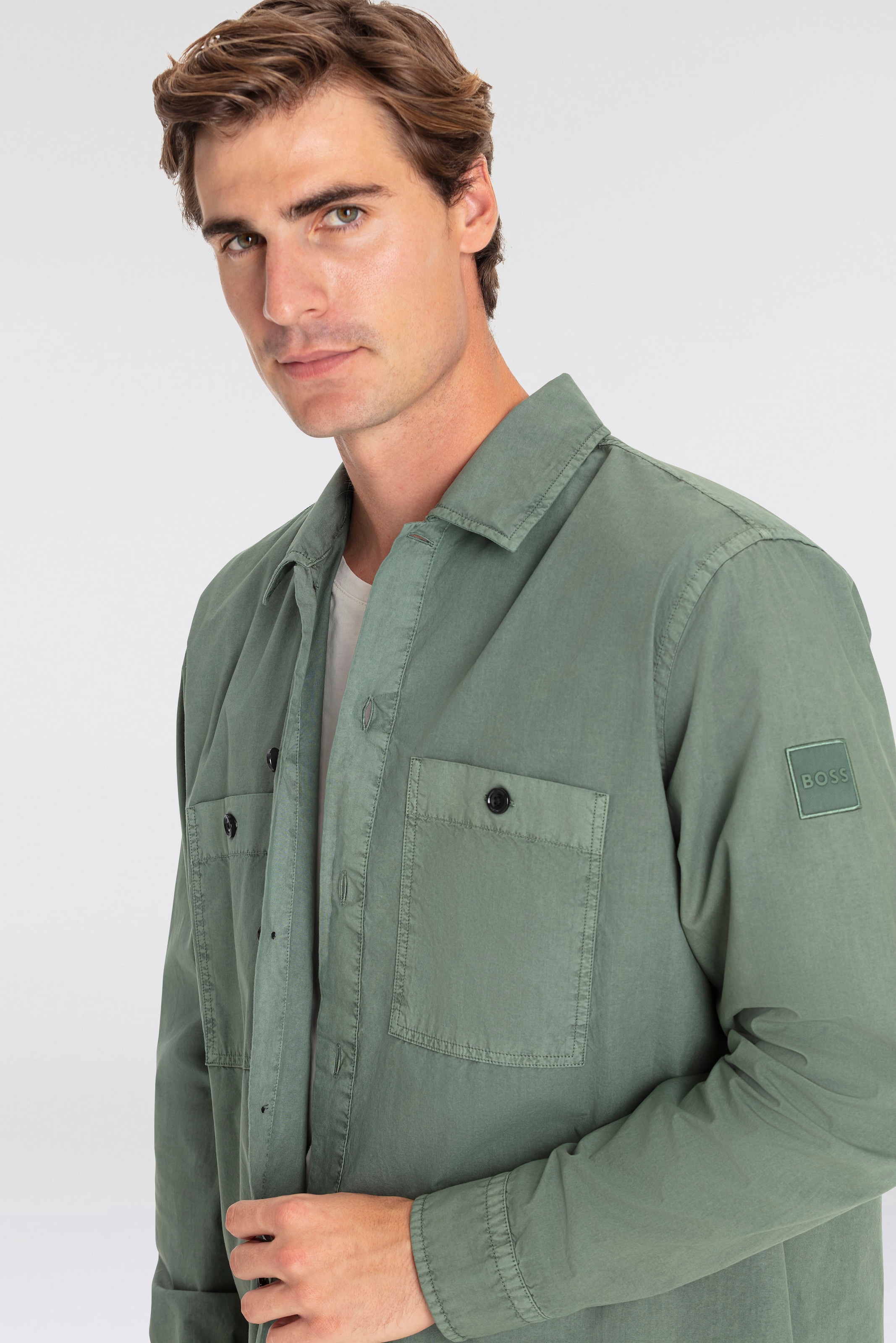 BOSS ORANGE Hemdjacke »Locky_2_M«, mit Brusttaschen