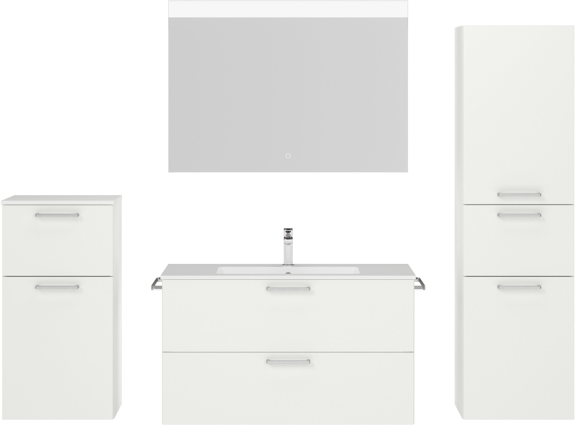 nobilia® Badmöbel-Set »Tolvina« vormontiert, mit Soft-Close, 4 Stk. tlg. günstig online kaufen