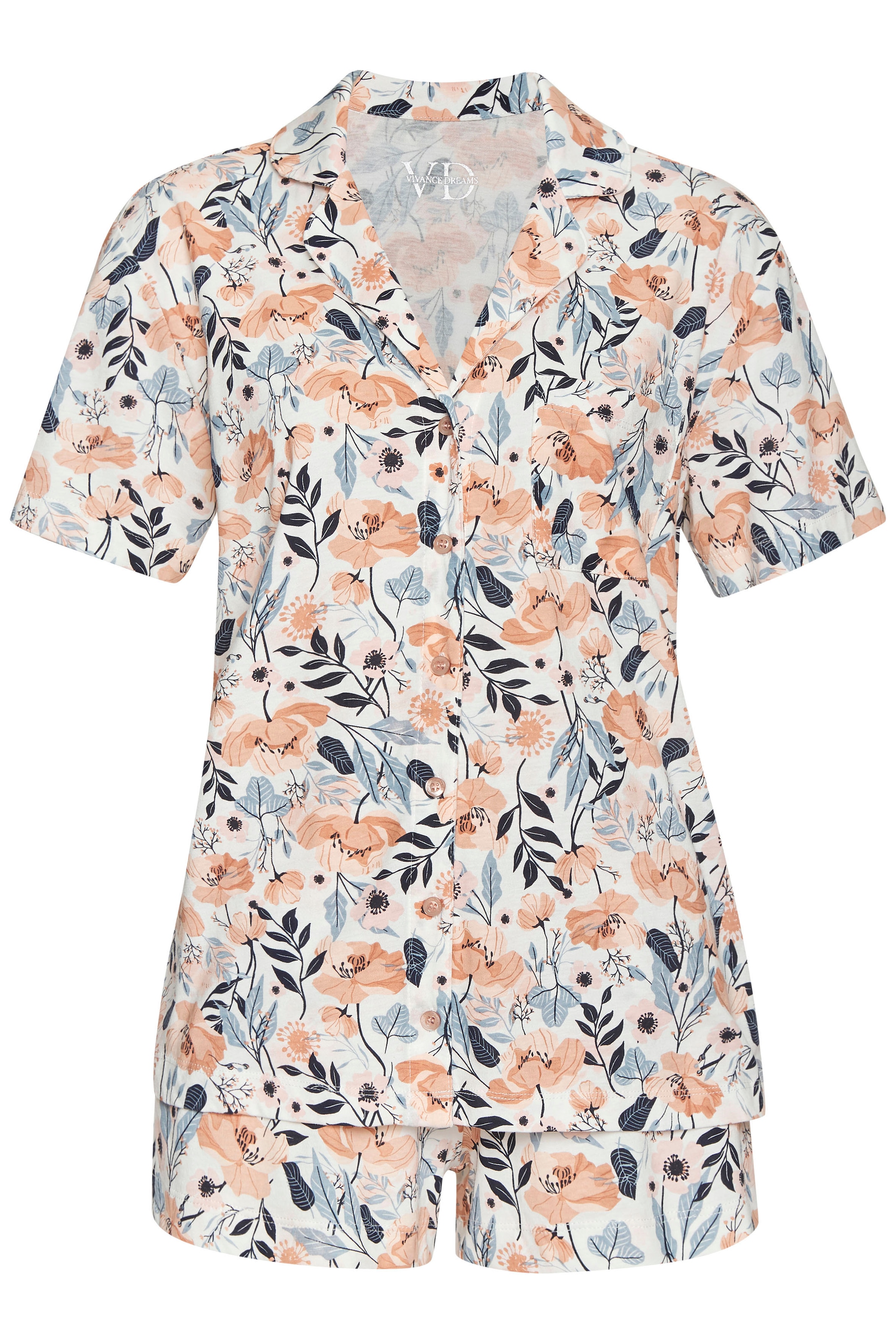 Vivance Dreams Shorty 2-teilig, 2 tlg. mit schönem Alloverdruck