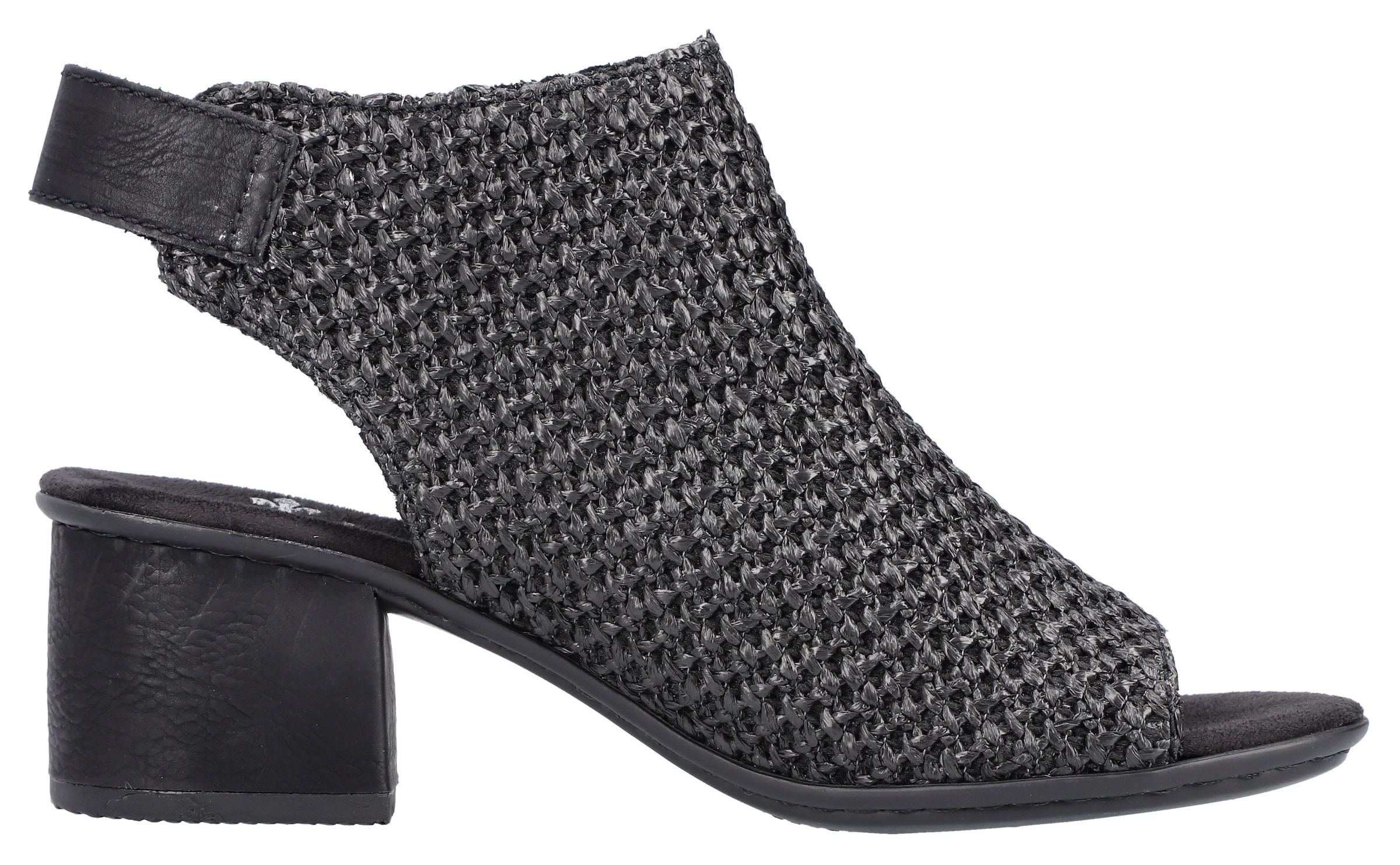 Rieker Sandalette  , Sommerschuh, Sandalette, Blockabsatz, in modischer Flecht-Optik