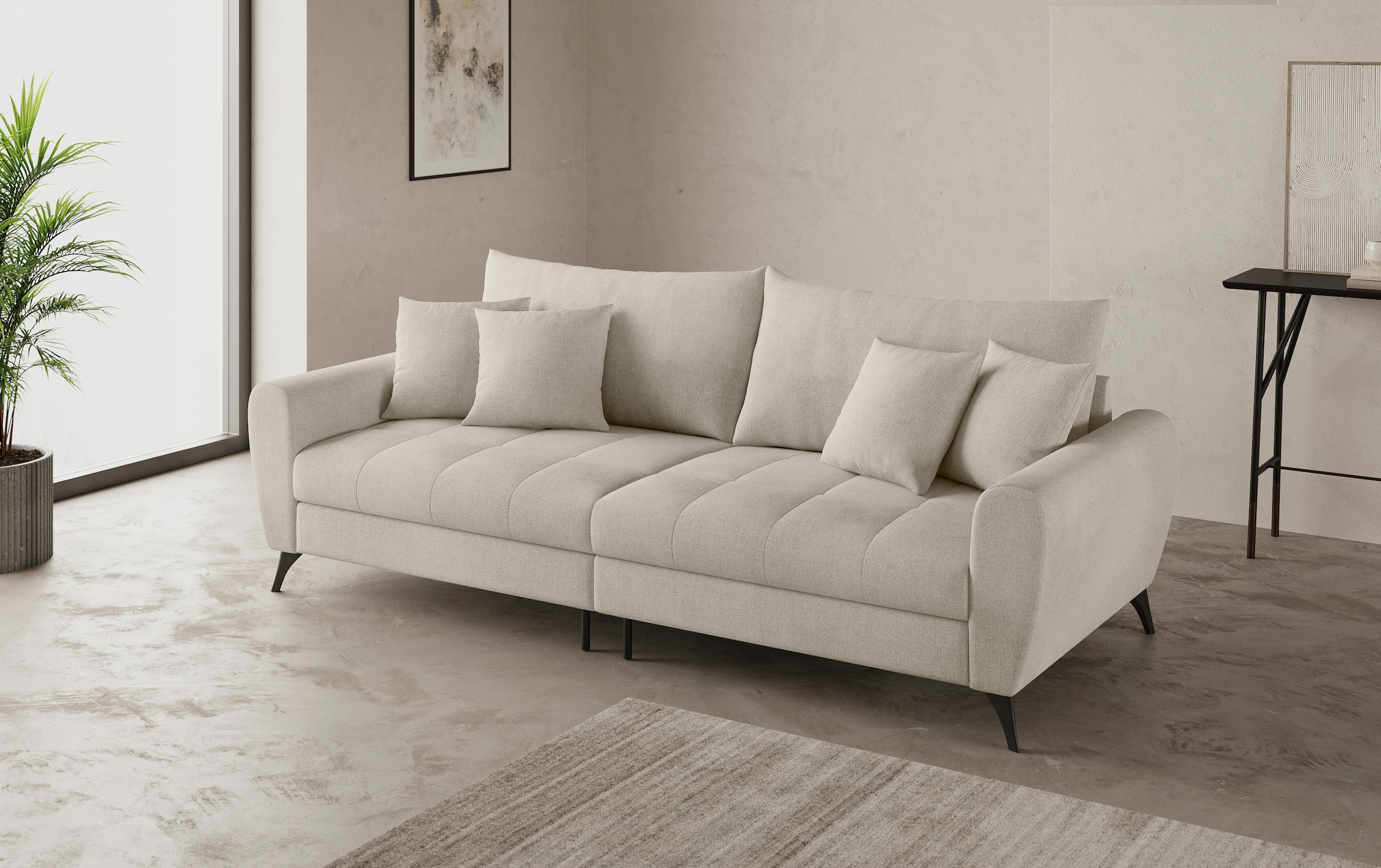 Mr. Couch Big-Sofa »Blackburn II«, Wahlweise mit Kaltschaumpolsterung bis 140 kg belastbar