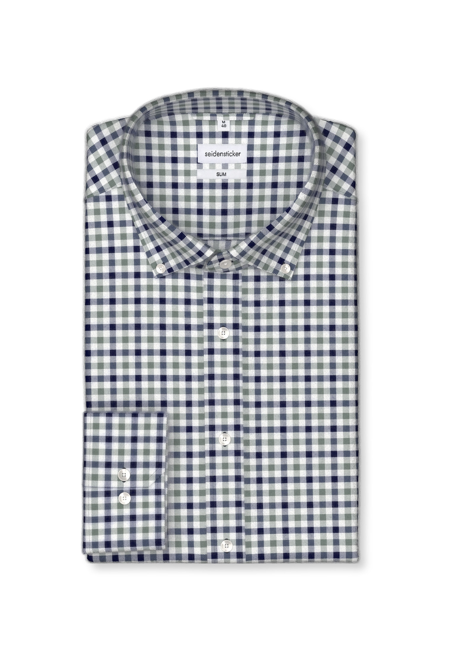 seidensticker Flanellhemd »Shaped« Shaped Langarm Button-Down-Kragen Karo