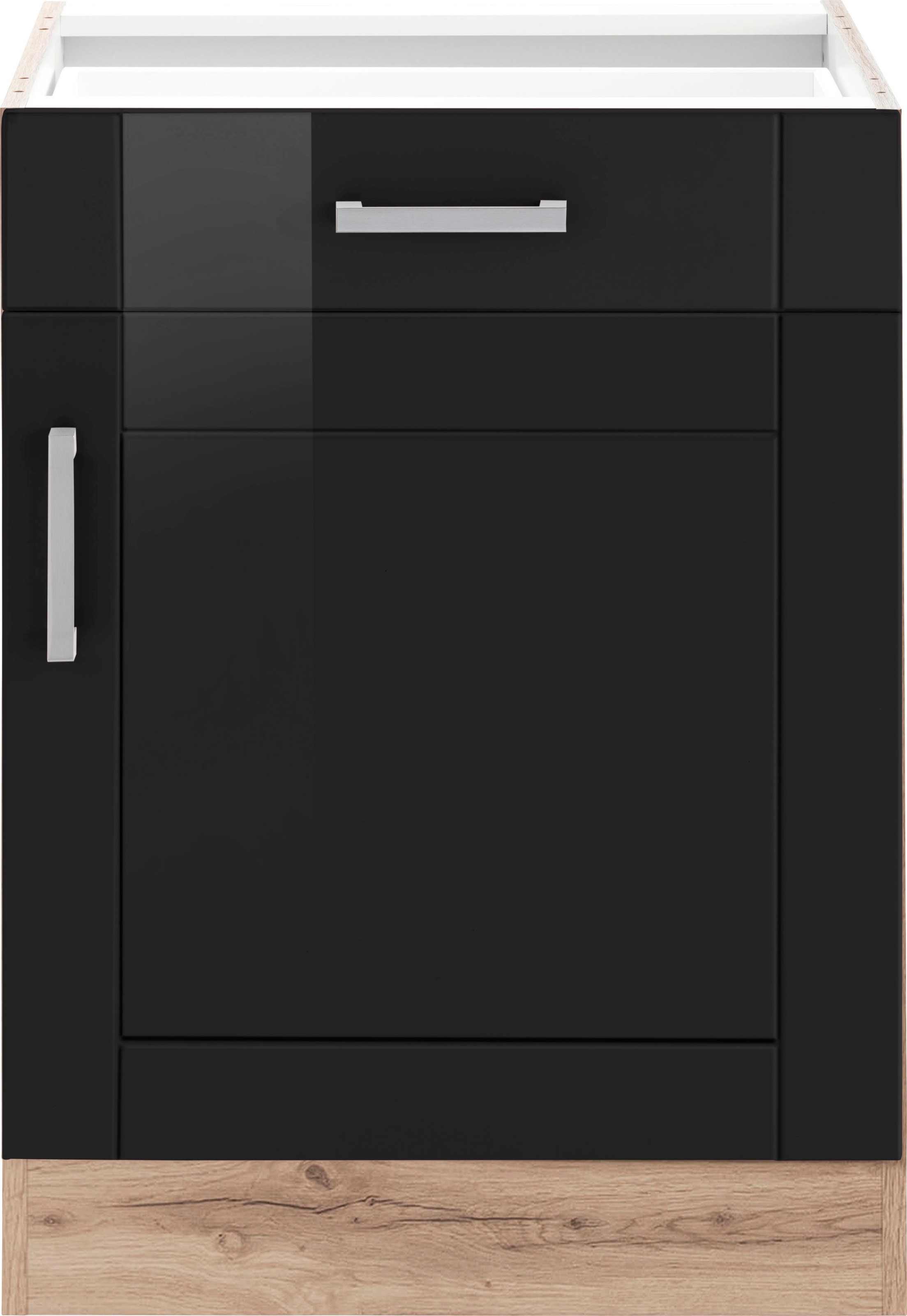 KOCHSTATION Unterschrank "KS-Tinnum" 60 cm breit, MDF-Fronten, Metallgriff, günstig online kaufen