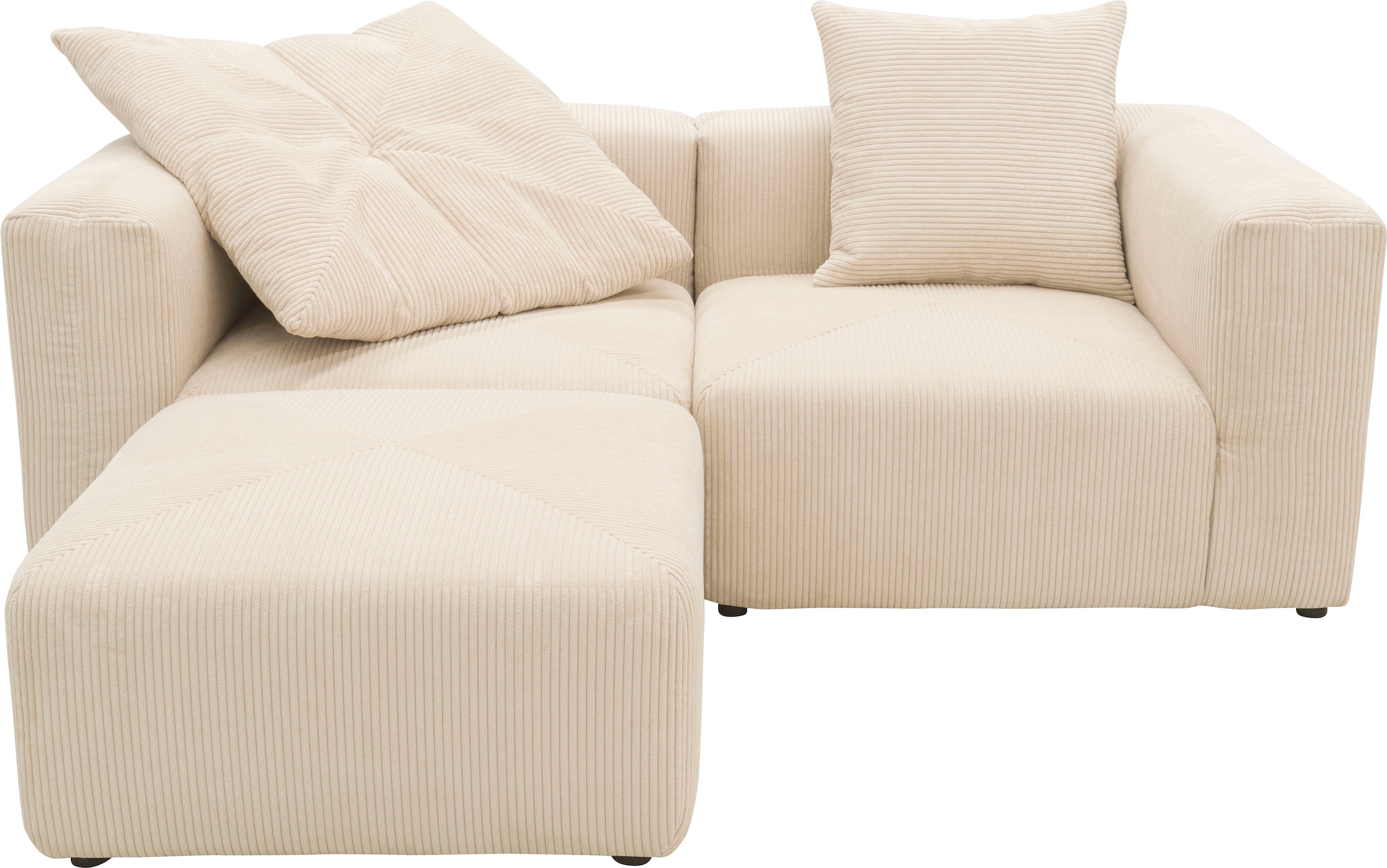 RAUM.ID Ecksofa "Gerrid L-Form", Cord, Modulsofa, bestehend aus 2 Eckelemen günstig online kaufen