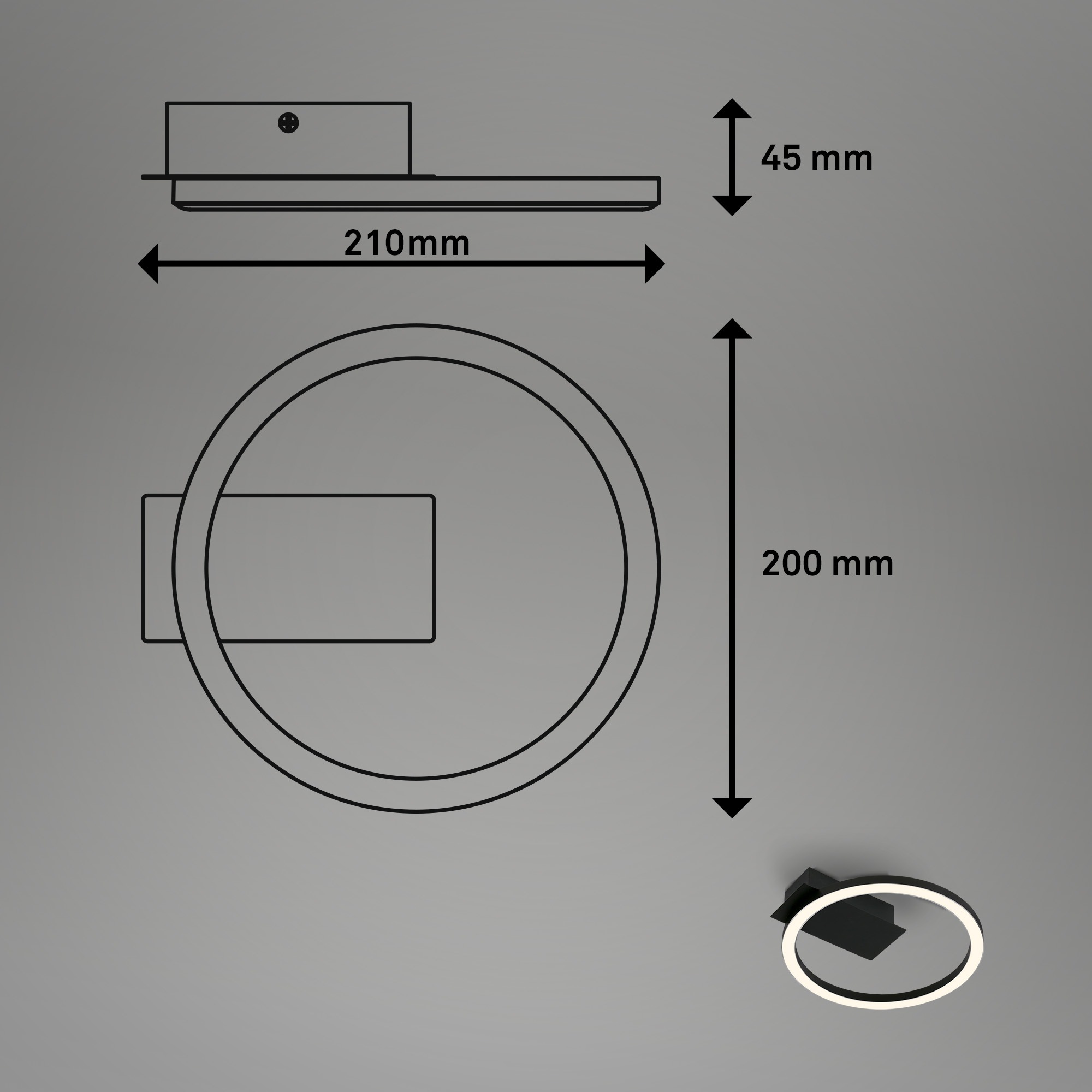 Briloner Leuchten Deckenleuchte »Frame NICI«, 5 Watt LED fest verbaut, 3000 K, 500 Lm