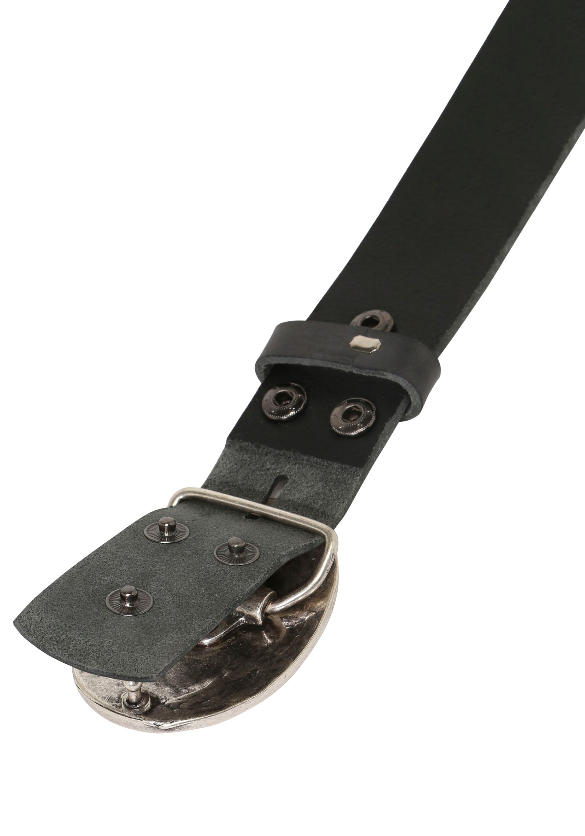 RETTUNGSRING by showroom 019° Ledergürtel, mit austauschbarer Schließe »Oval Gewölbt Silber«