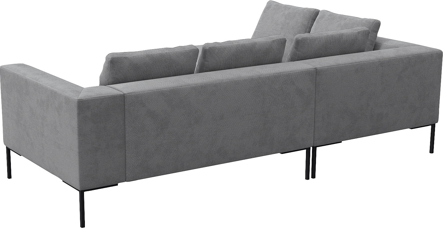 FLEXLUX Ecksofa »Loano, superbequemer Sitzkomfort durch Kaltschaum im Sitz, L-Form«, modernes Sofa, frei im Raum stellbar, lose Kissen, hoher Fuß