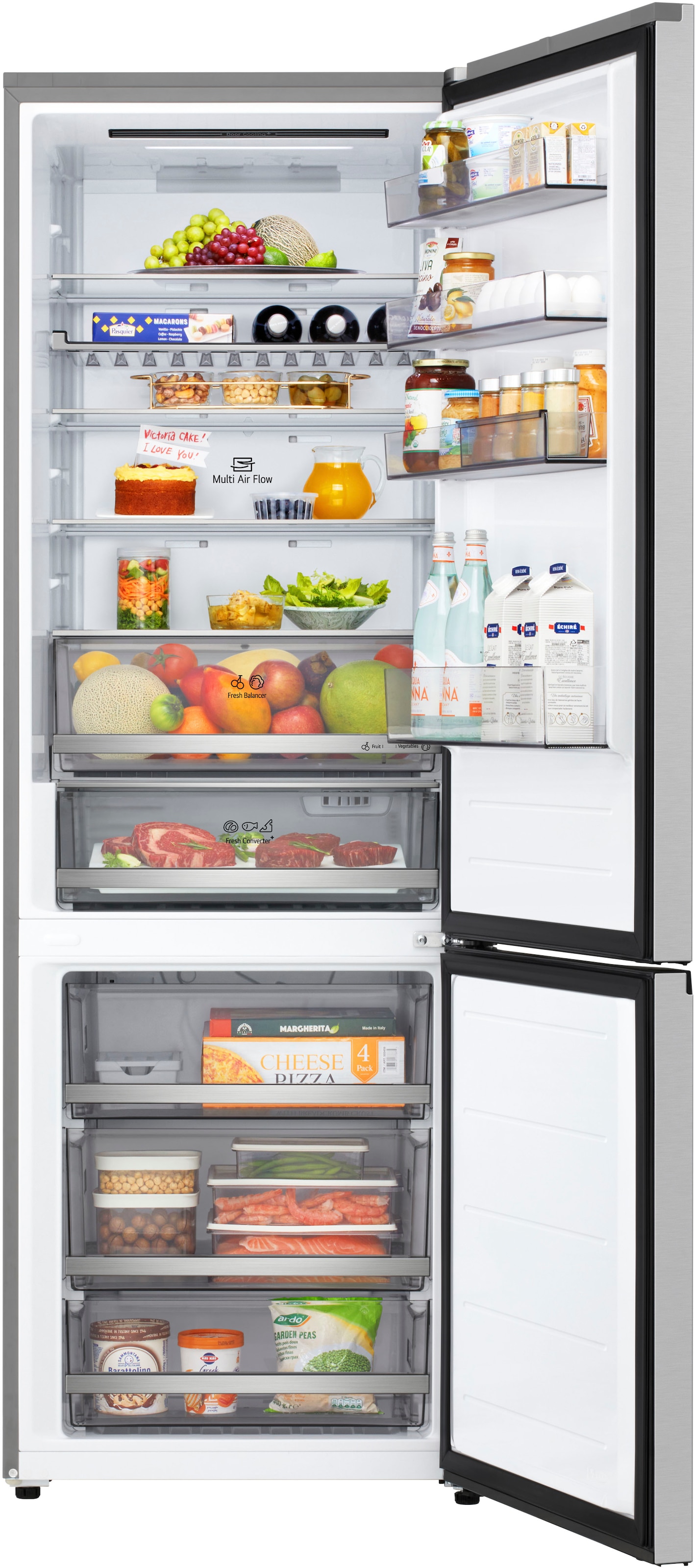 LG Kühl-/Gefrierkombination »GBBW322CPY« 203 cm hoch 69,7 cm breit Extra breit, extra viel Platz – die 70 cm Kühl-Gefrierkombination