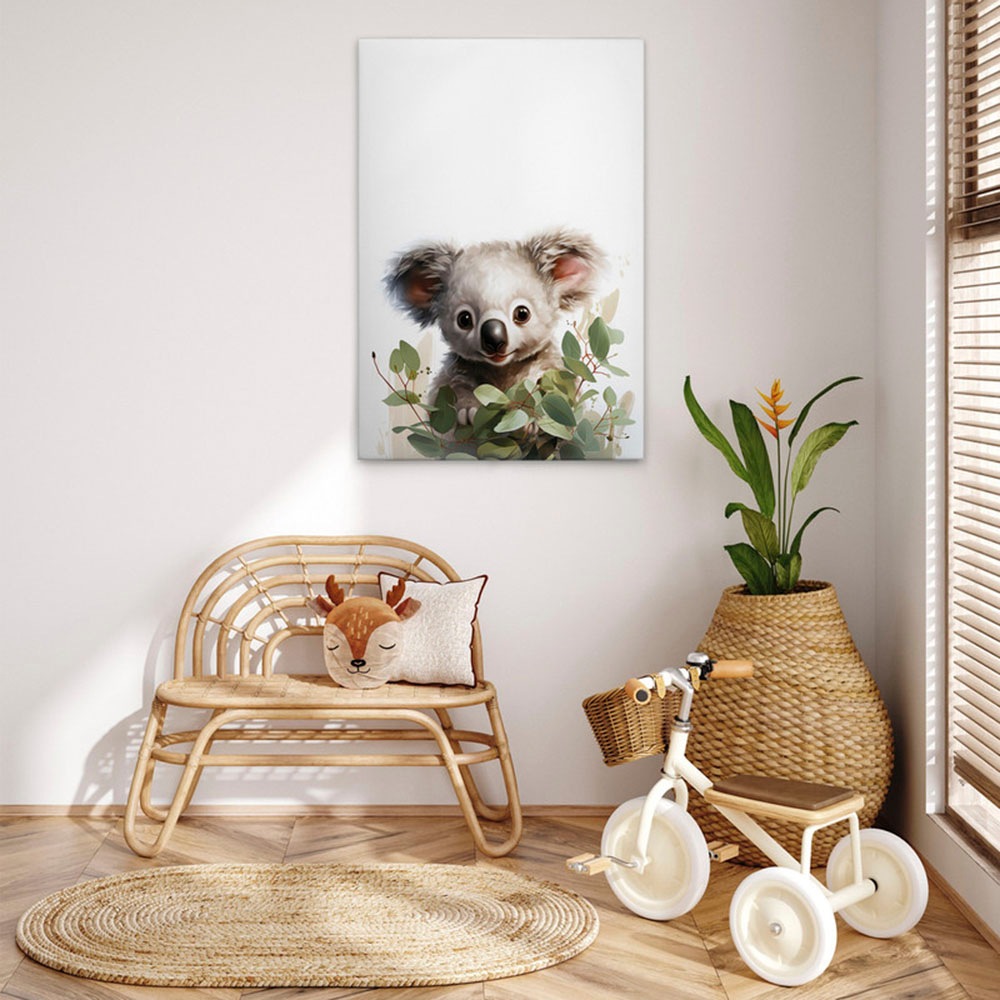 A.S. Création Leinwandbild »Baby Koala - Wandbild Weiß Grün Grau Keilrahmen günstig online kaufen