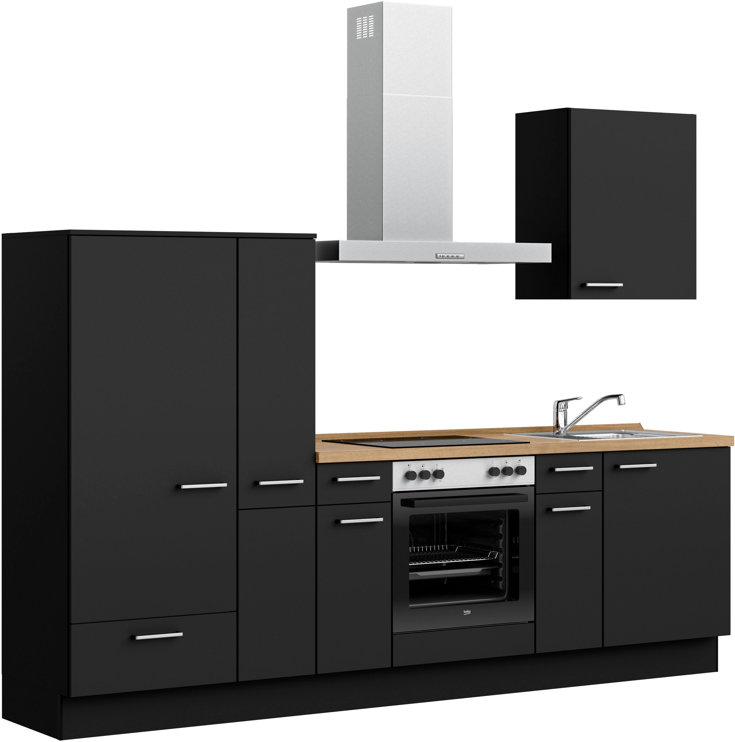 nobilia® Küchenzeile »"Touch I"«, vormontiert, Ausrichtung wählbar, Breite 270 cm, wahlw. mit E-Geräten