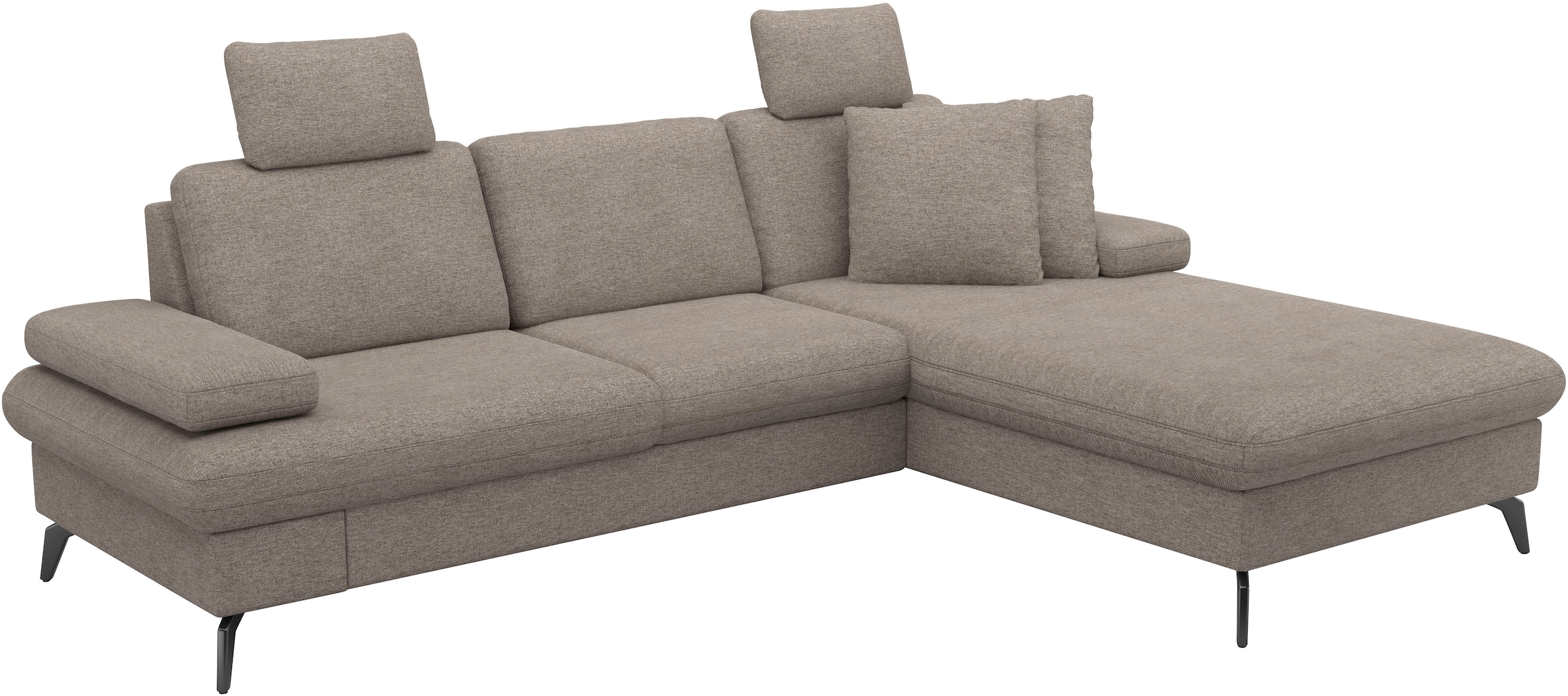 sit&more Ecksofa »Morris Jubi L-Form«, inkl. Armteilfunktion und 1 Zierkissen, wahlweise mit Bettfunktion