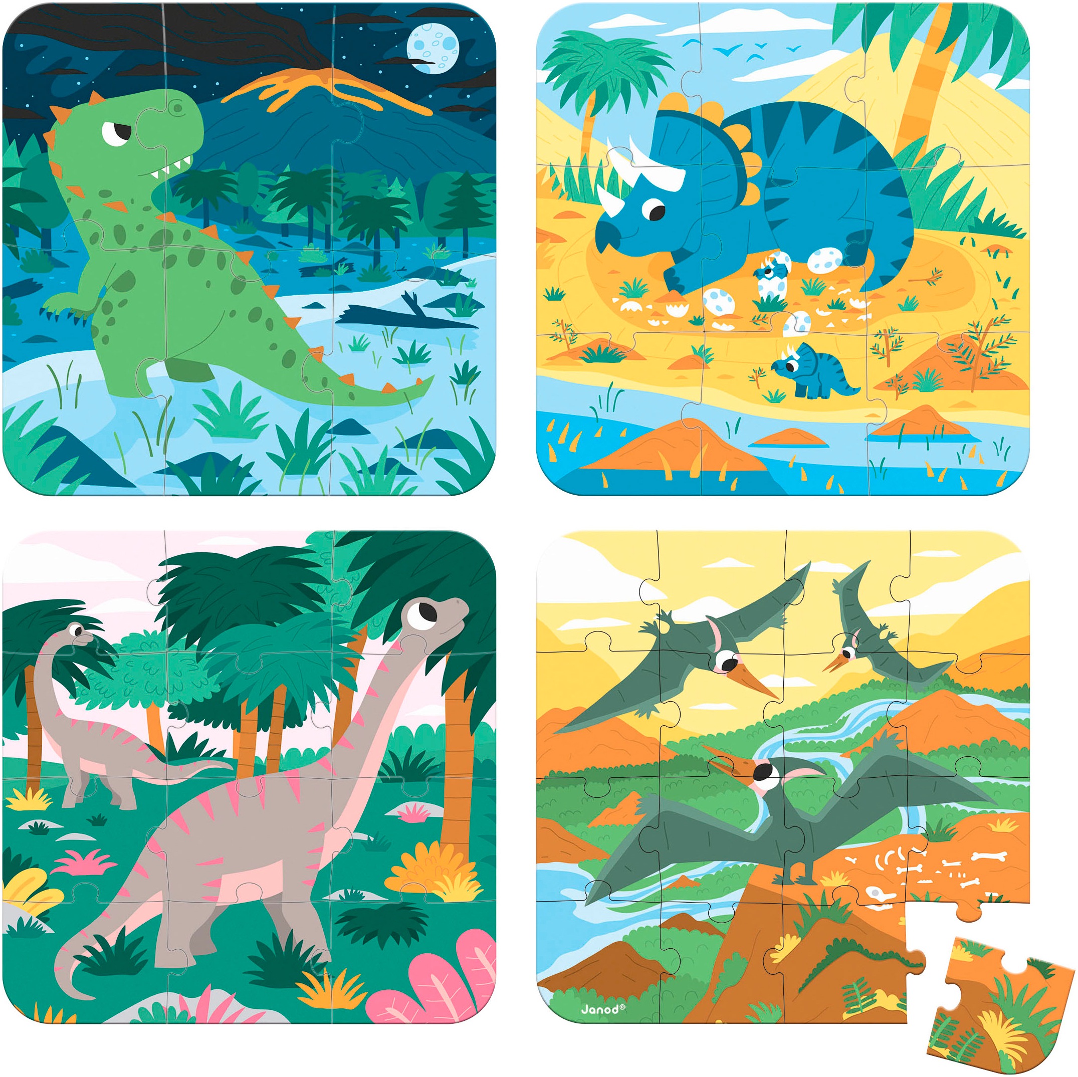 Janod Puzzle »Dinosauerier«, FSC®- schützt Wald - weltweit